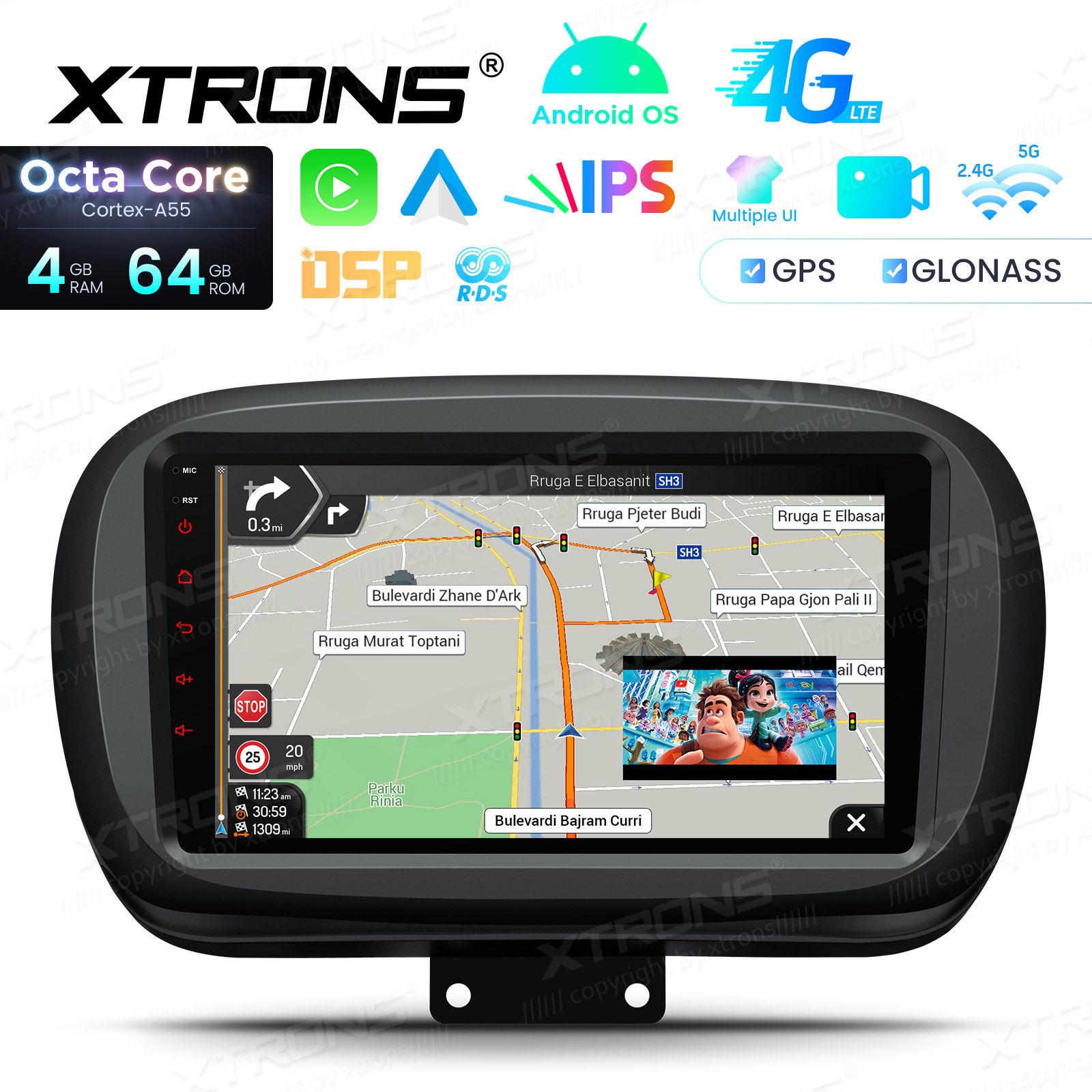 Fiat 500X (2015-2020) Android 14  | GPS car radio and multimedia system