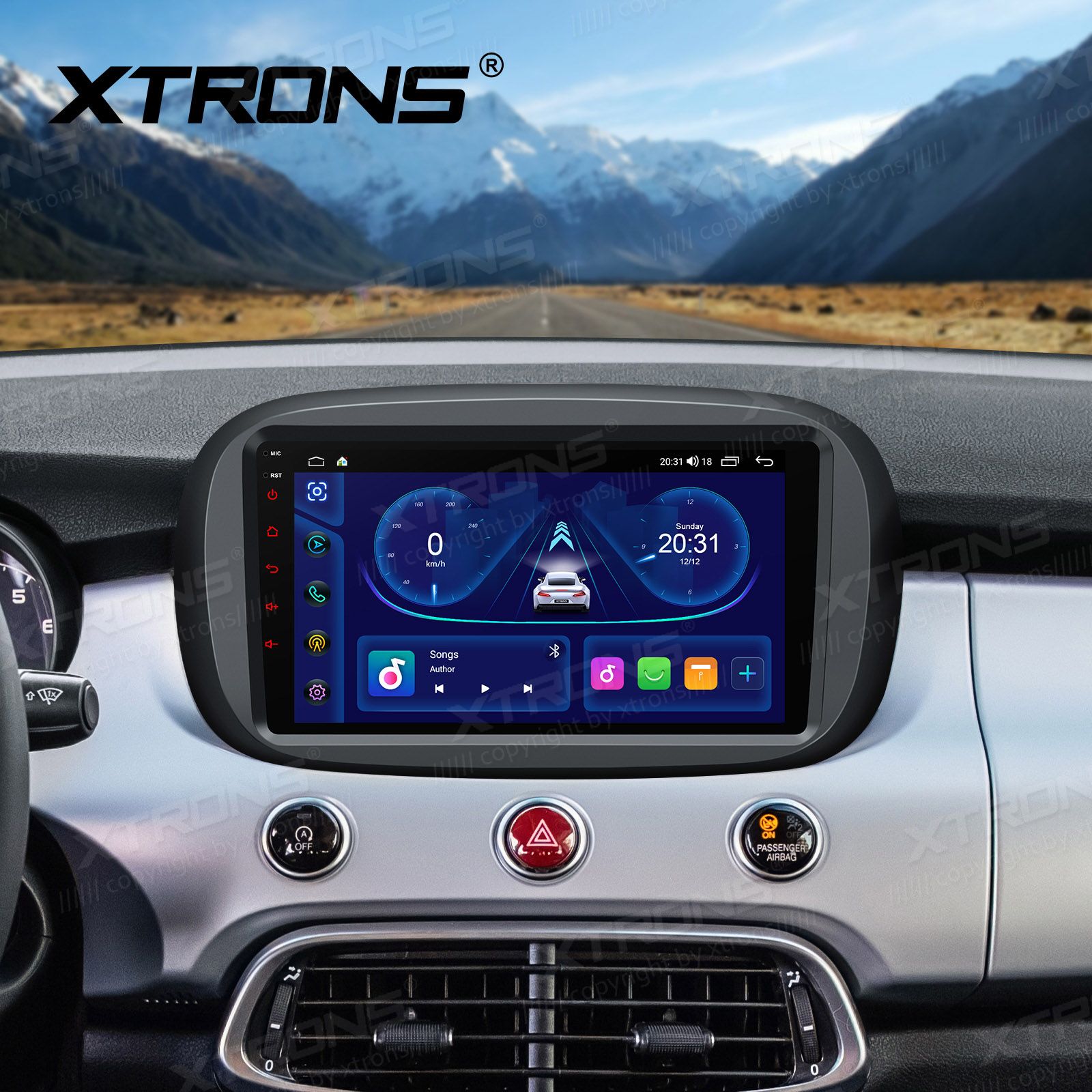 Fiat 500X (2015-2020) Android 14  | GPS autoraadio ja multimeedia keskus