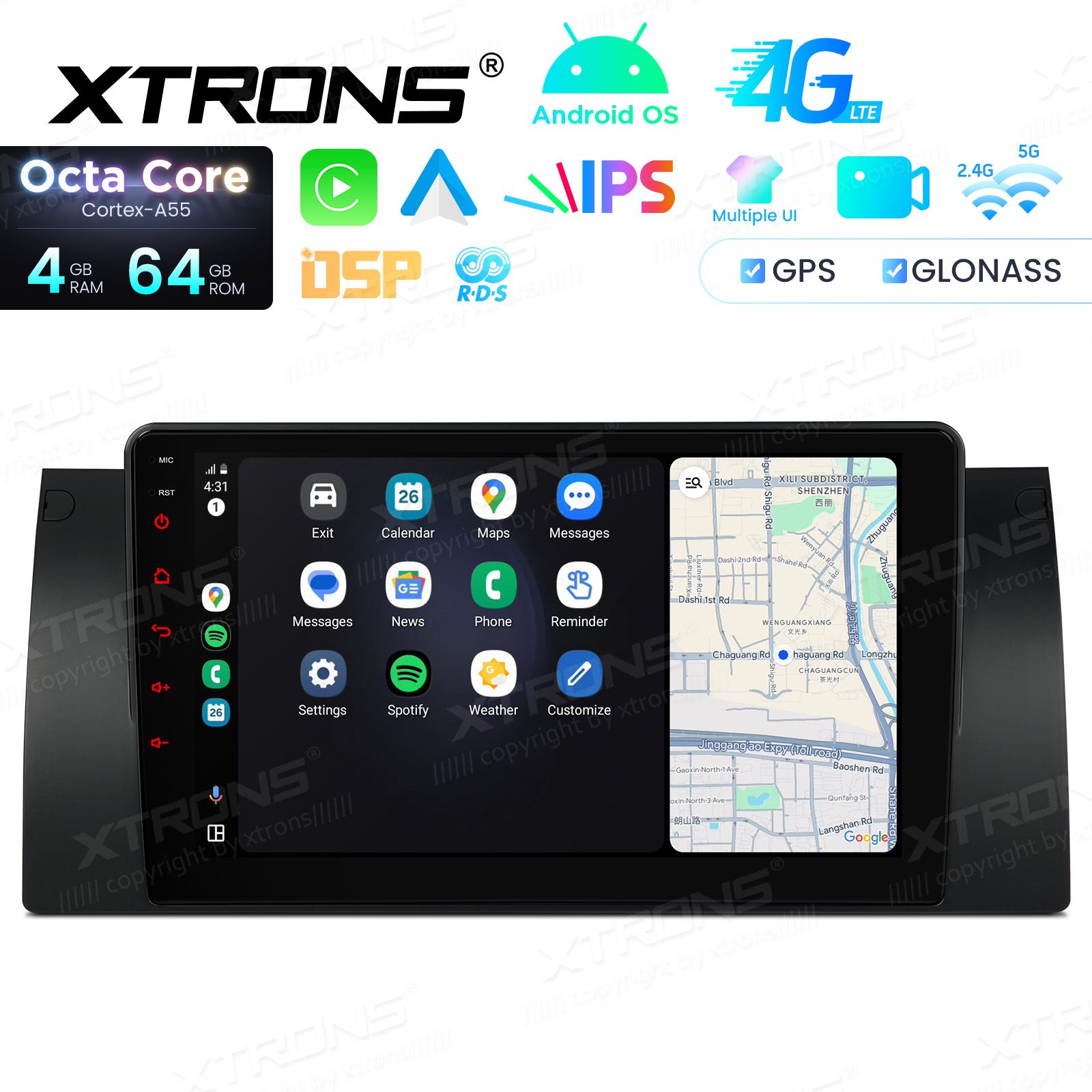 BMW X5 E53 (1999-2006) Android 14  | GPS autoraadio ja multimeedia keskus