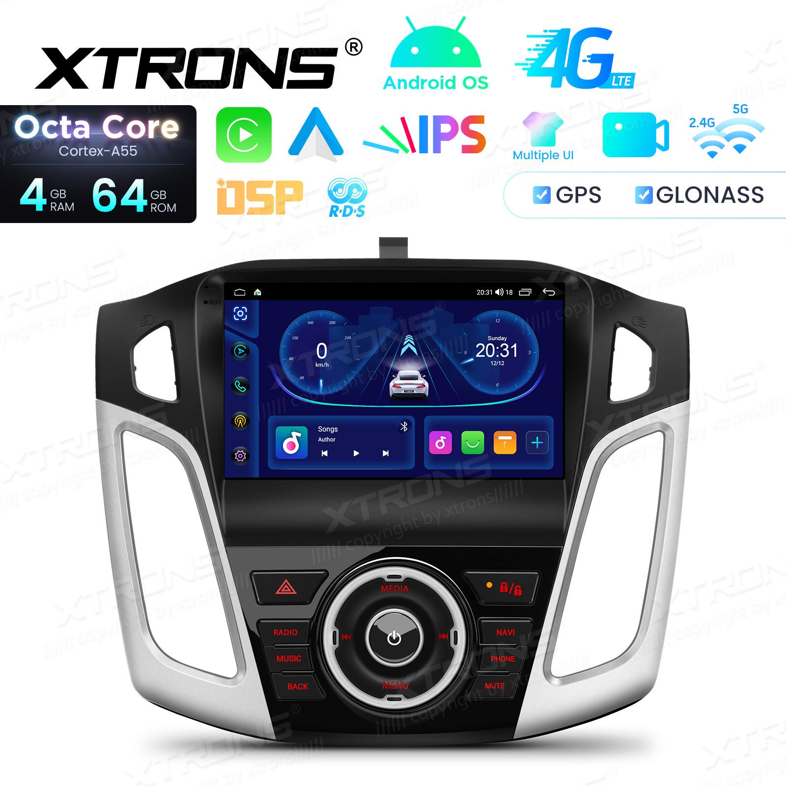 Ford Focus 3 Mk 3 2011 - 2019 Android 14  | CarPlay Android multimeedia keskus