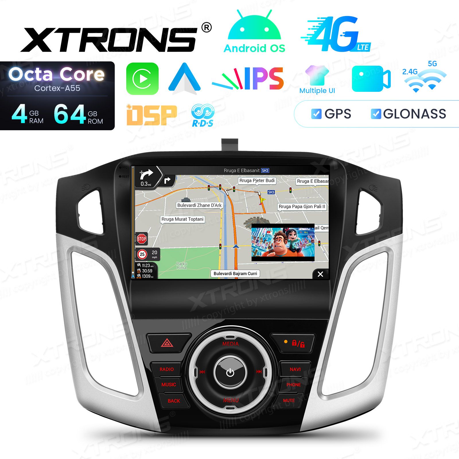 Ford Focus (2012-2017) Android 14  | GPS autoraadio ja multimeedia keskus