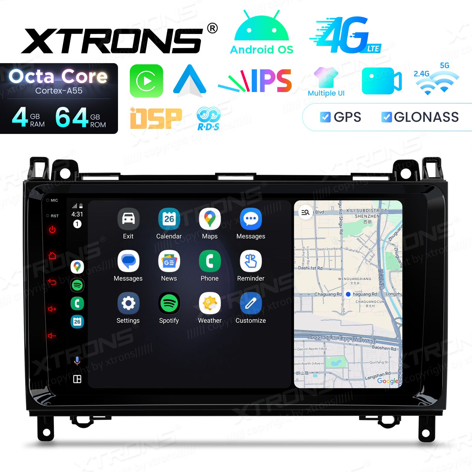 Mercedes-Benz Sprinter | Vito & Viano (2006-2020) | A-Class | B-Class (2004-2012) Android 14  | GPS autoraadio ja multimeedia keskus