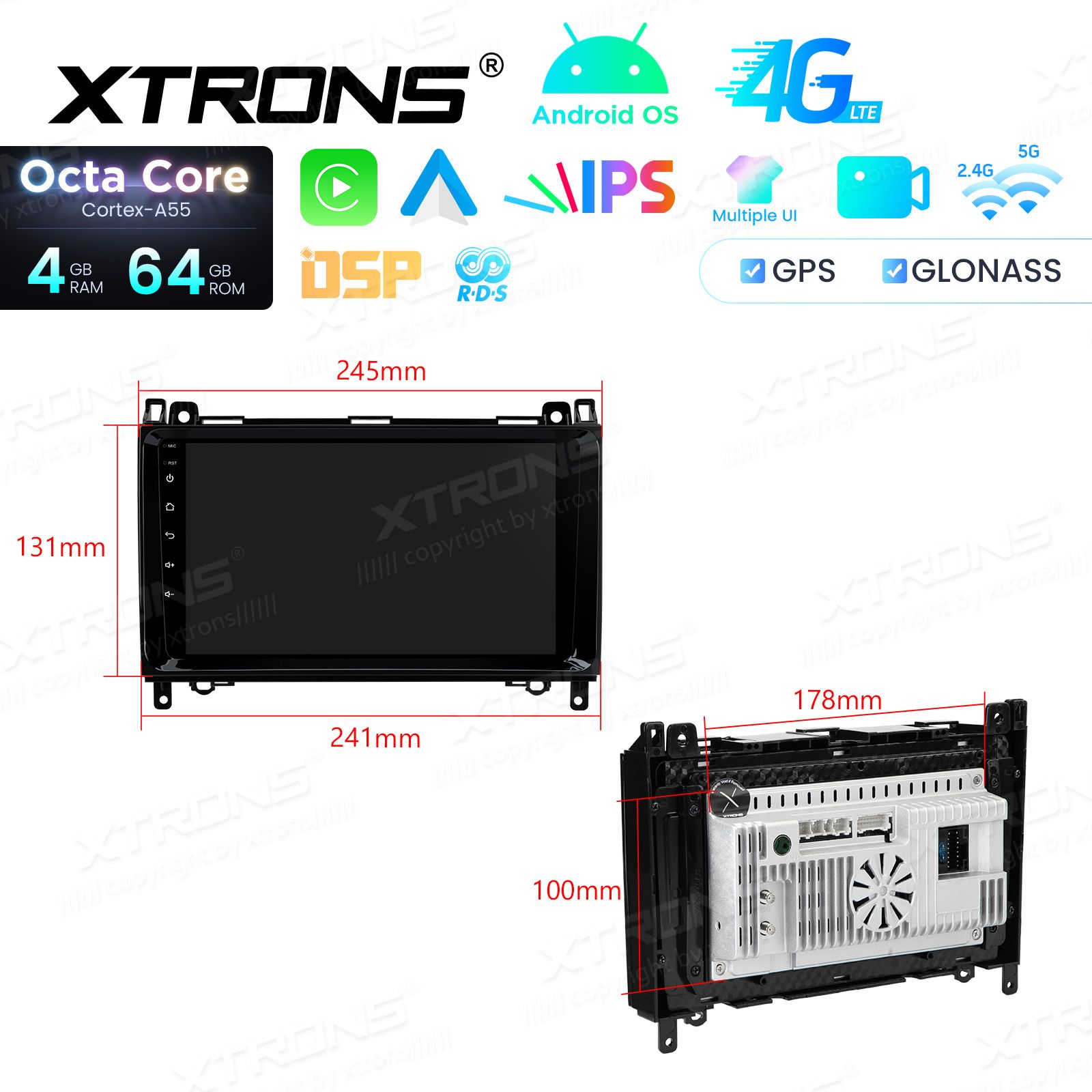 Mercedes-Benz Sprinter | Vito & Viano (2006-2020) | A-Class | B-Class (2004-2012) Android 14  | GPS autoraadio ja multimeedia keskus