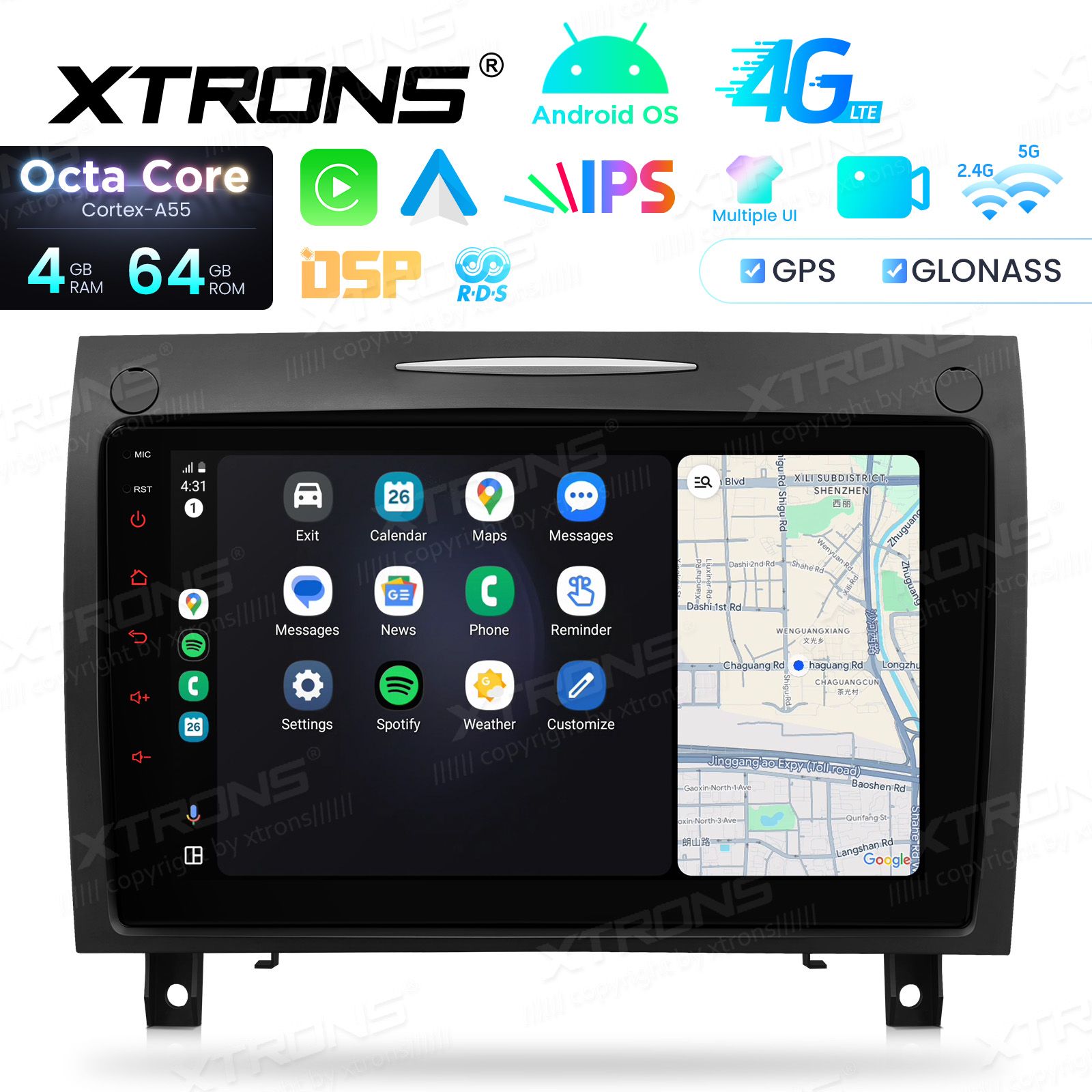 Mercedes-Benz SLK R171 (2004-2011) Android 14  | GPS autoraadio ja multimeedia keskus