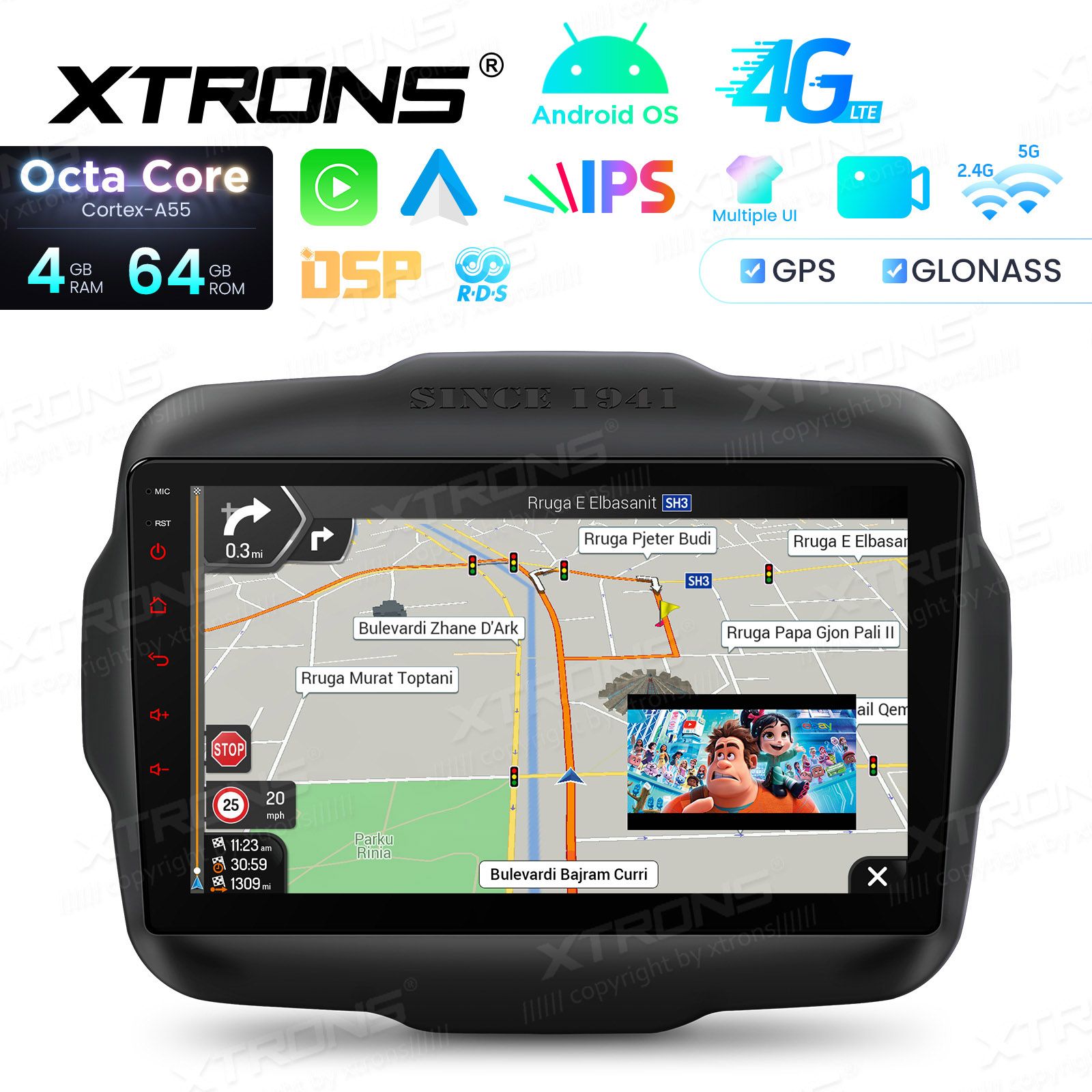 Jeep Renegade (2015-2020) Android 14  | GPS car radio and multimedia system
