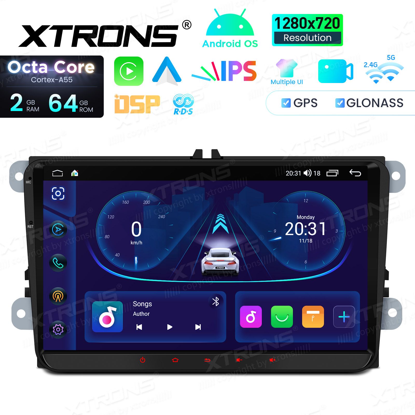 VW Passat B6 | B7 | Multivan | Transporter T5 | T6 | Amarok | Tiguan | Touran | Sharan Android 14  | CarPlay Android multimeedia keskus