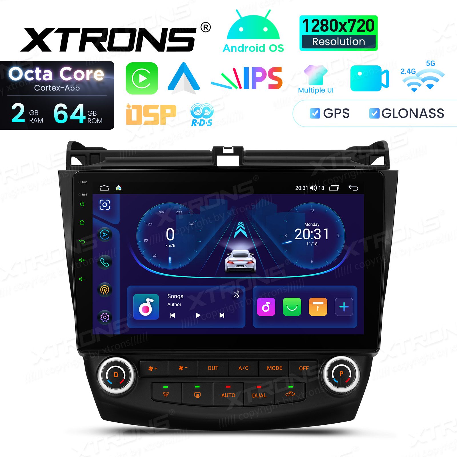 Honda Accord (2002-2008) Android 14  | CarPlay Android multimeedia keskus