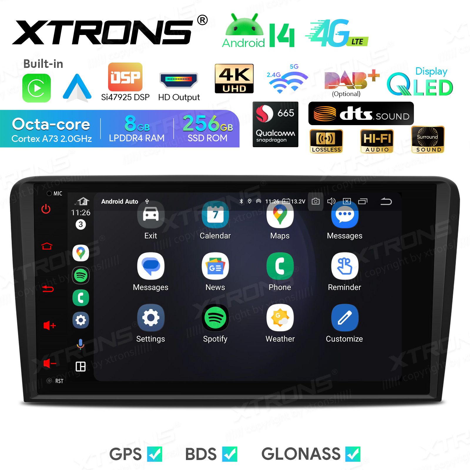 Audi A3 (2003-2012) Android 14  | GPS autoraadio ja multimeedia keskus