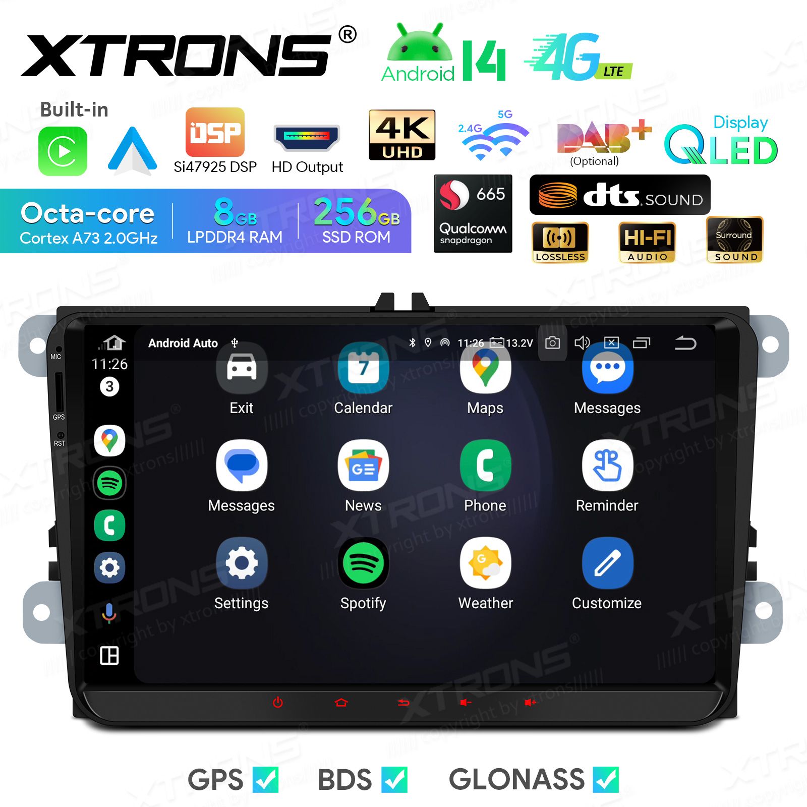 VW Passat B6 | B7 | Multivan | Transporter T5 | T6 | Amarok | Tiguan | Touran | Sharan Android 14  | GPS autoraadio ja multimeedia keskus