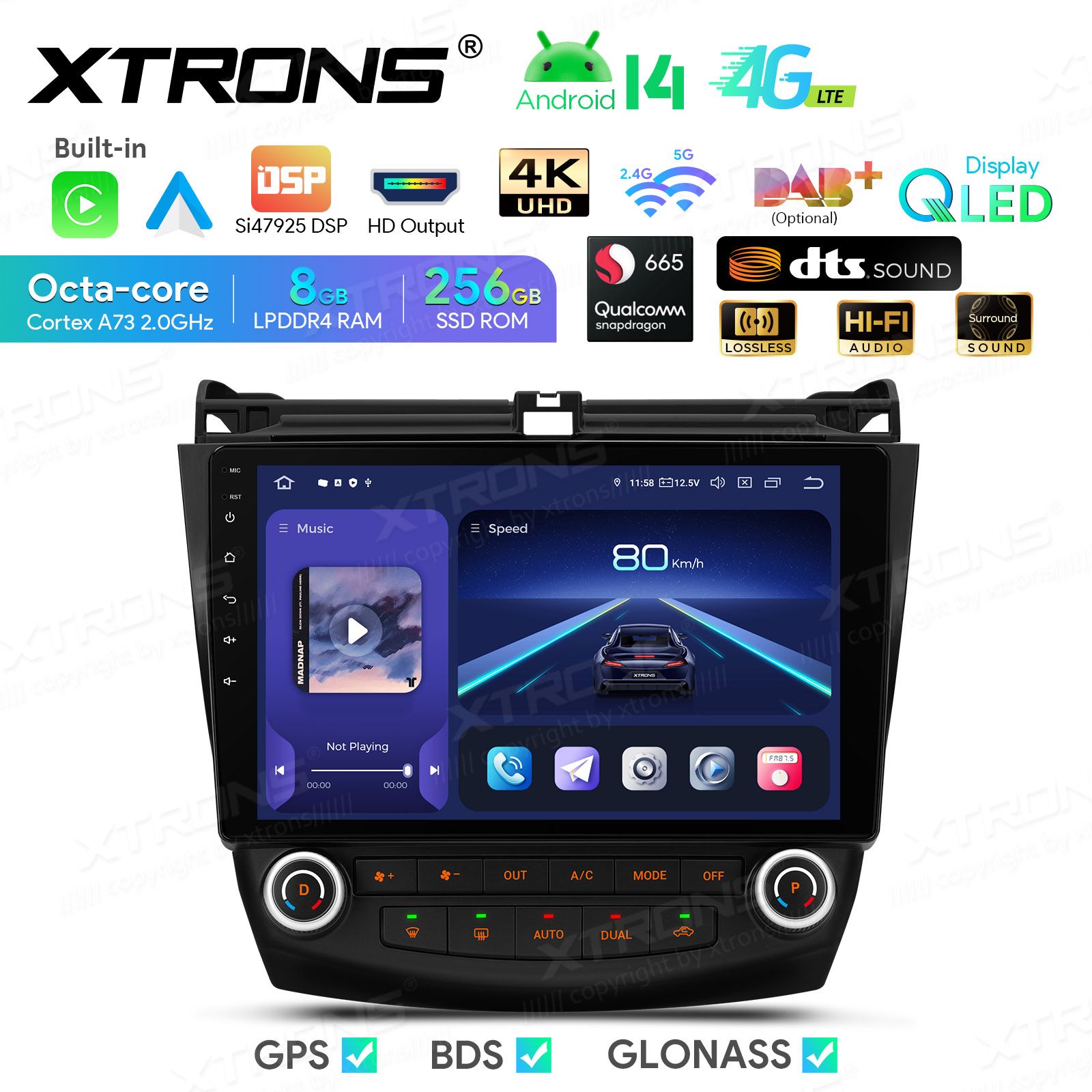 Honda Accord (2002-2008) Android 14  | GPS autoraadio ja multimeedia keskus