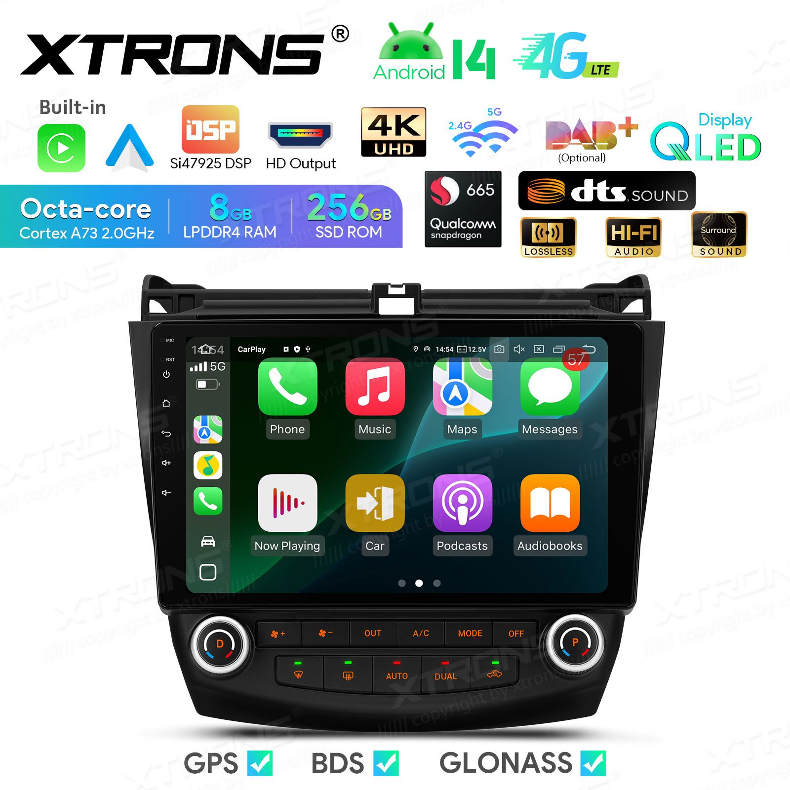 Honda Accord (2002-2008) Android 14  | GPS autoraadio ja multimeedia keskus