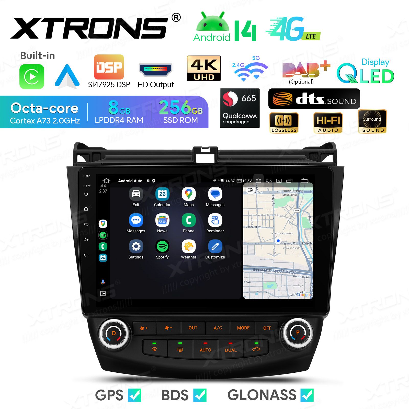 Honda Accord (2002-2008) Android 14  | GPS autoraadio ja multimeedia keskus