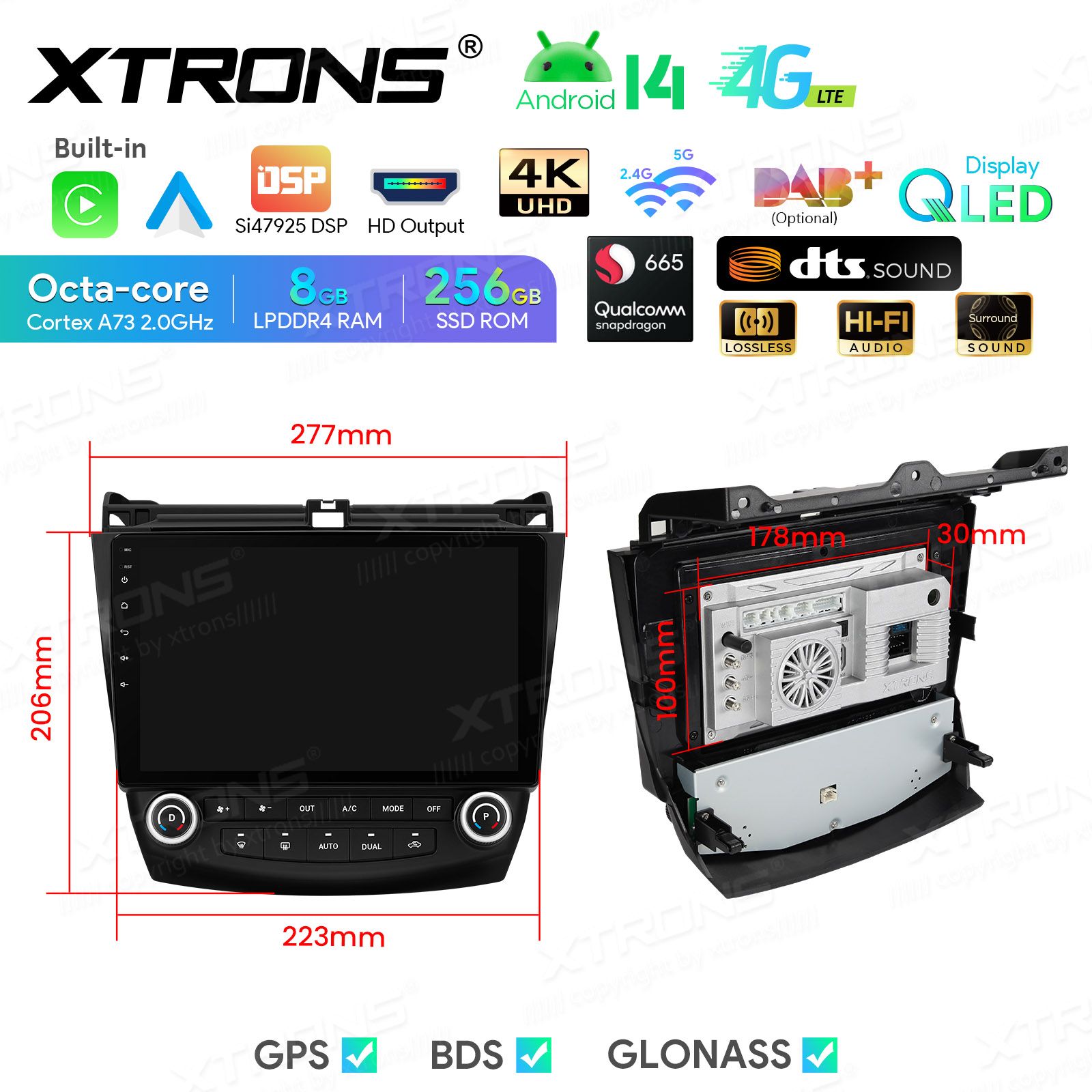 Honda Accord (2002-2008) Android 14  | GPS autoraadio ja multimeedia keskus