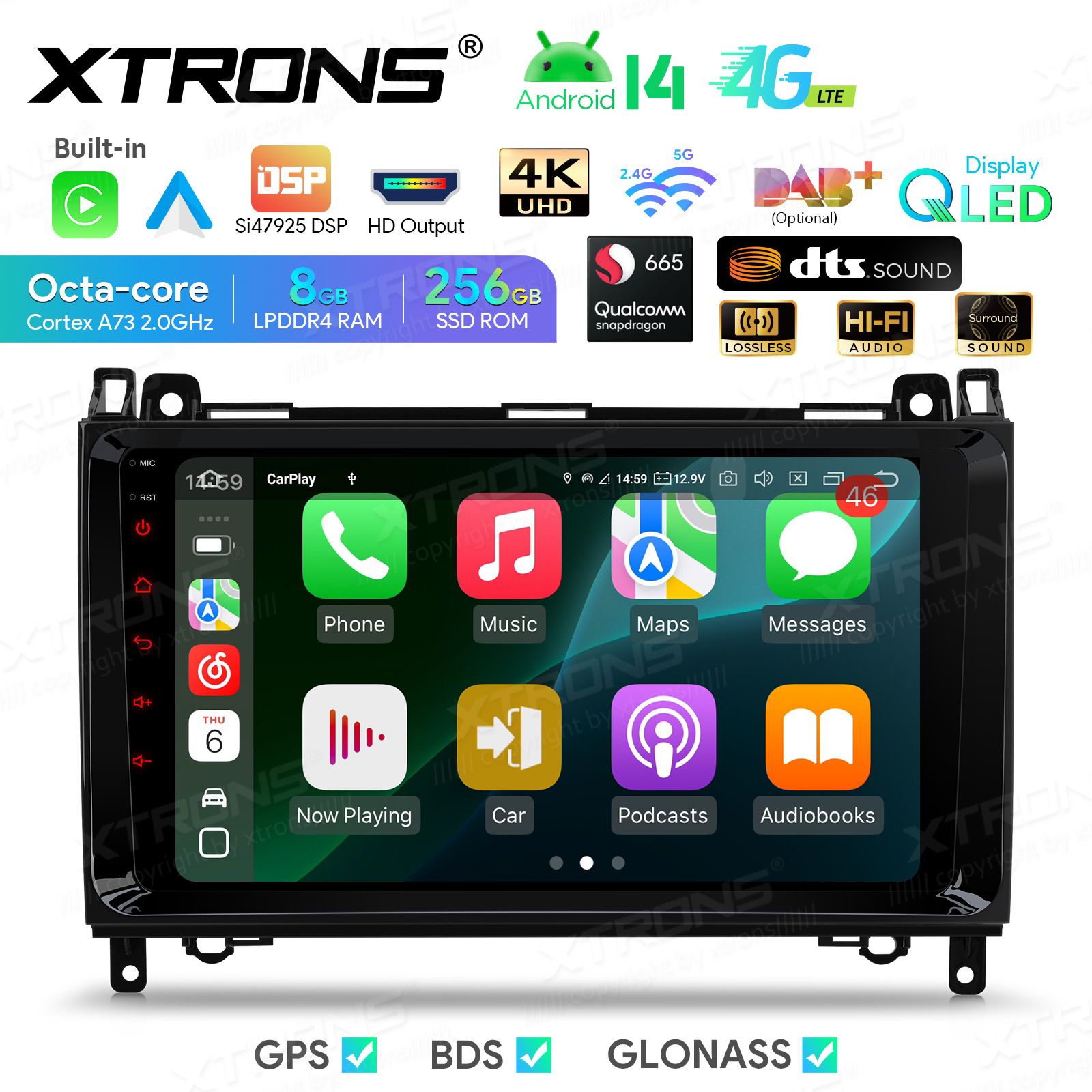 Mercedes-Benz Sprinter | Vito & Viano (2006-2020) | A-Class | B-Class (2004-2012) Android 14  | GPS autoraadio ja multimeedia keskus