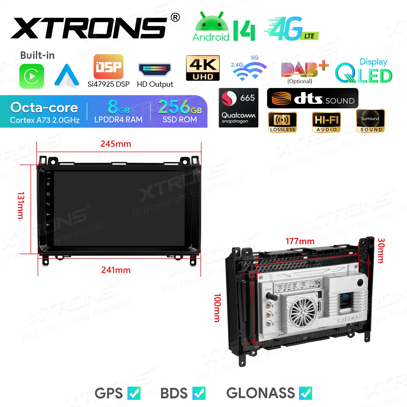 Mercedes-Benz Sprinter | Vito & Viano (2006-2020) | A-Class | B-Class (2004-2012) Android 14  | GPS autoraadio ja multimeedia keskus