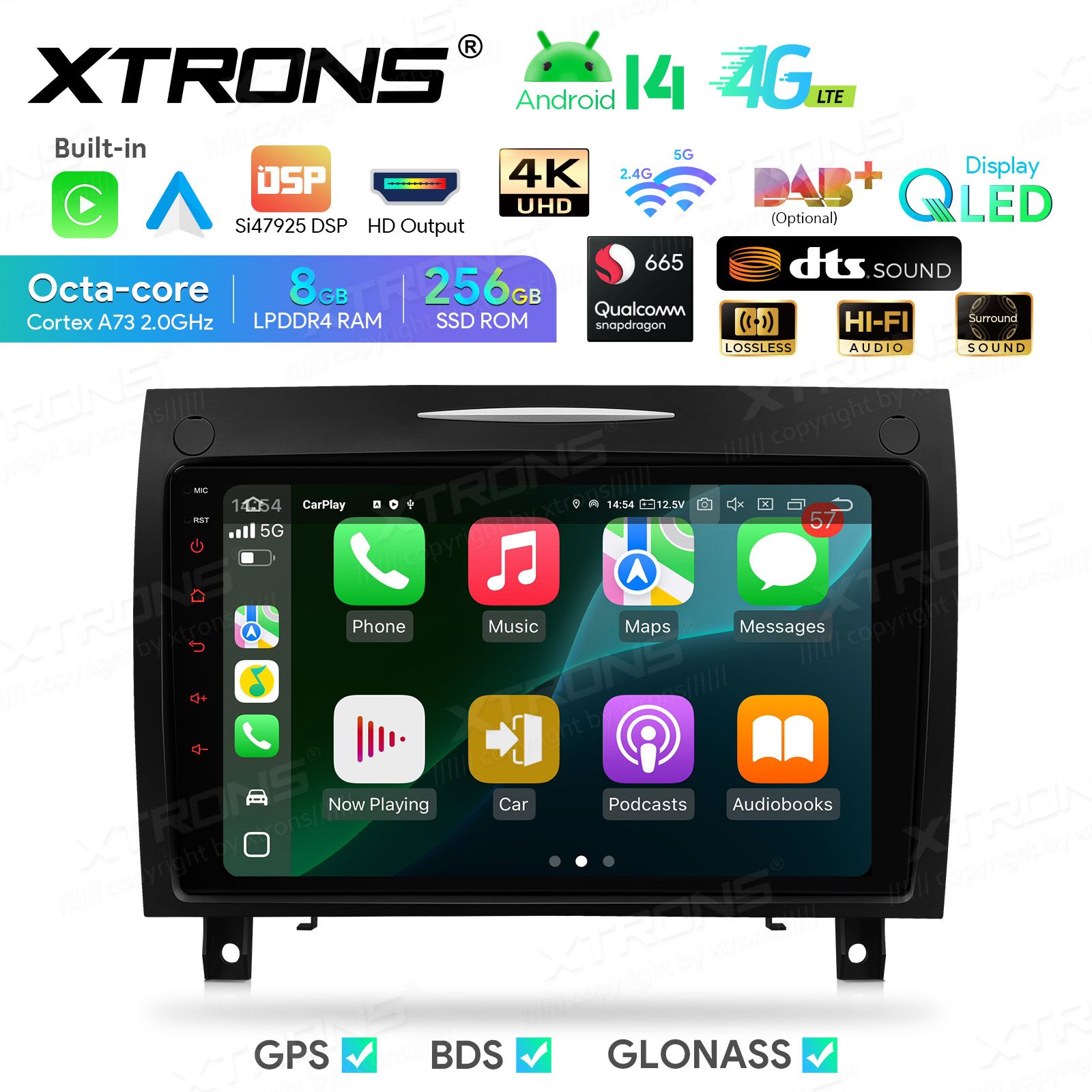 Mercedes-Benz SLK R171 (2004-2011) Android 14  | GPS autoraadio ja multimeedia keskus