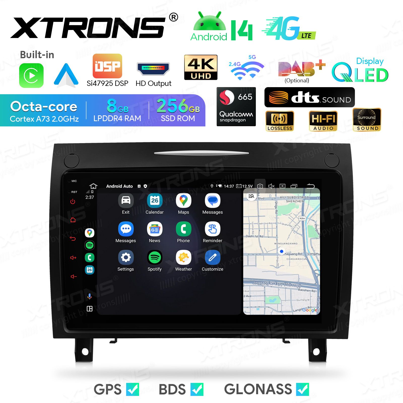 Mercedes-Benz SLK R171 (2004-2011) Android 14  | GPS autoraadio ja multimeedia keskus