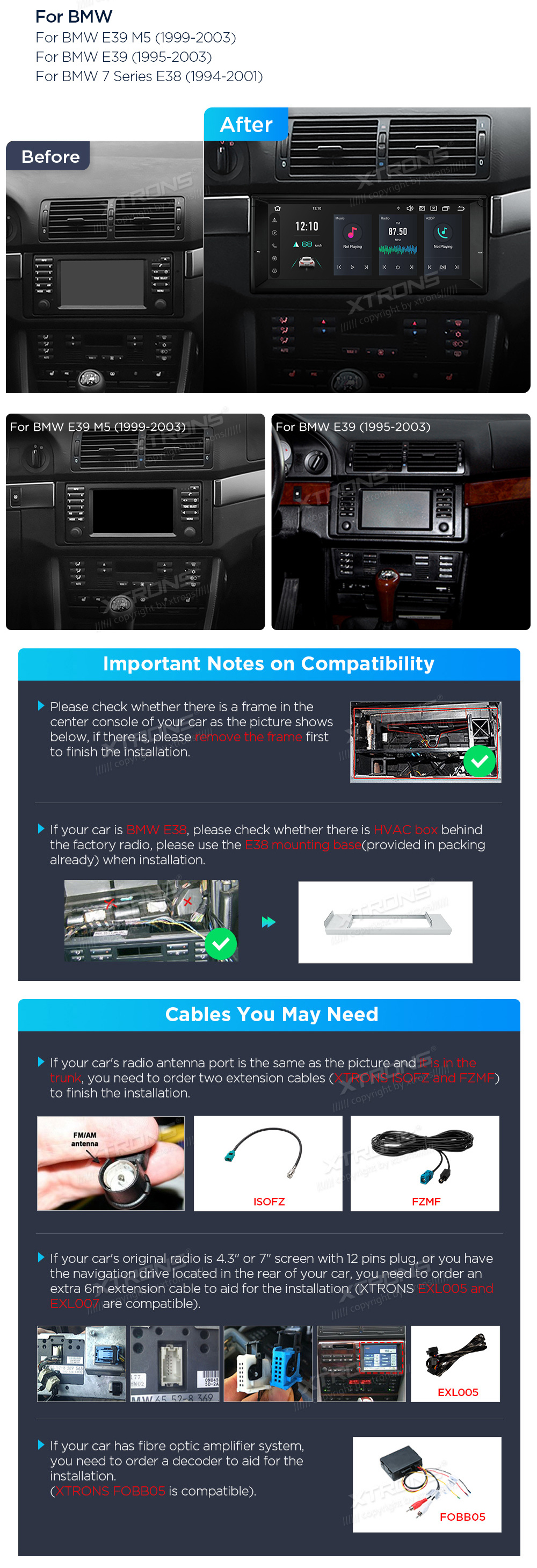 XTRONS PX1439BLHG XTRONS PX1439BLHG custom fit multimedia radio suitability for the car