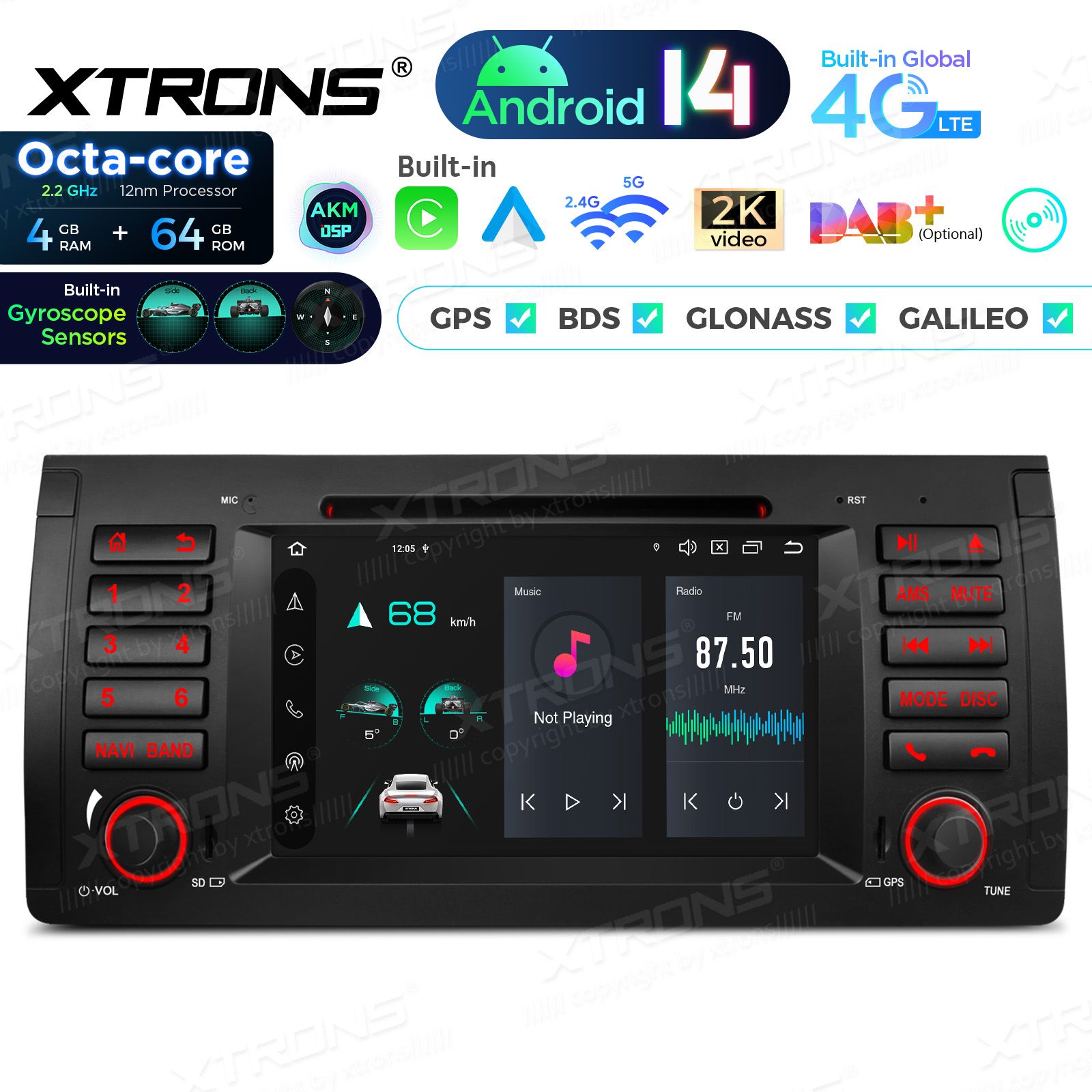BMW X5 E53 (1999-2006) Android 14  | GPS car radio and multimedia system
