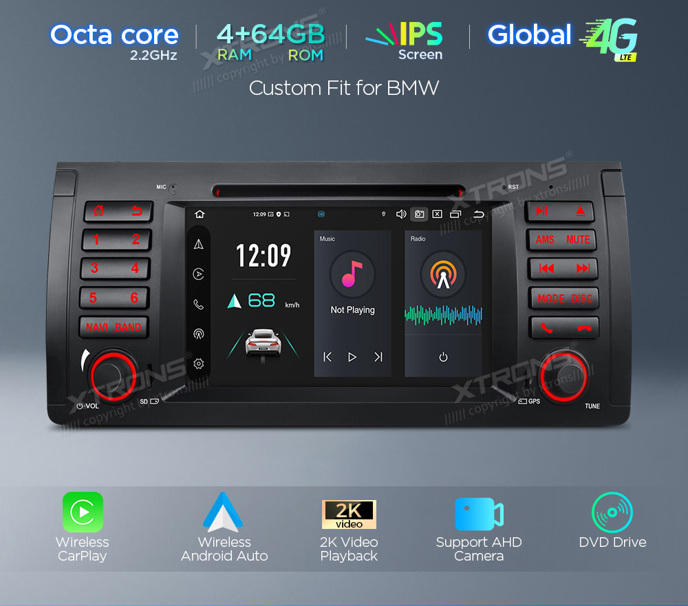 XTRONS PX7453BGS Mudelikohane android multimeediakeskus gps naviraadio