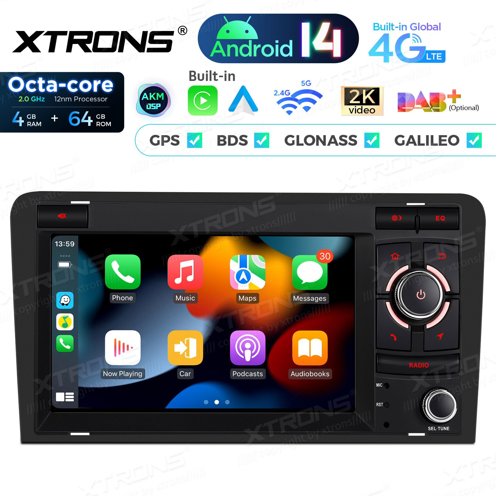 Audi A3 (2003-2012) Android 14  | CarPlay Android multimeedia keskus Audi A3 (2003-2012) Android 14  | CarPlay Android multimeedia keskus