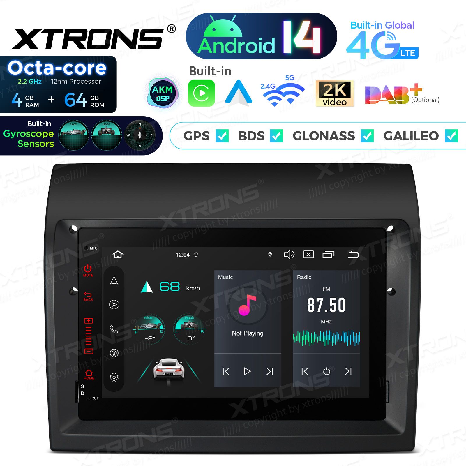 Peugeot Boxer | Citroen Jumper | Fiat Ducato (2011-2015) Android 14  | GPS autoraadio ja multimeedia keskus