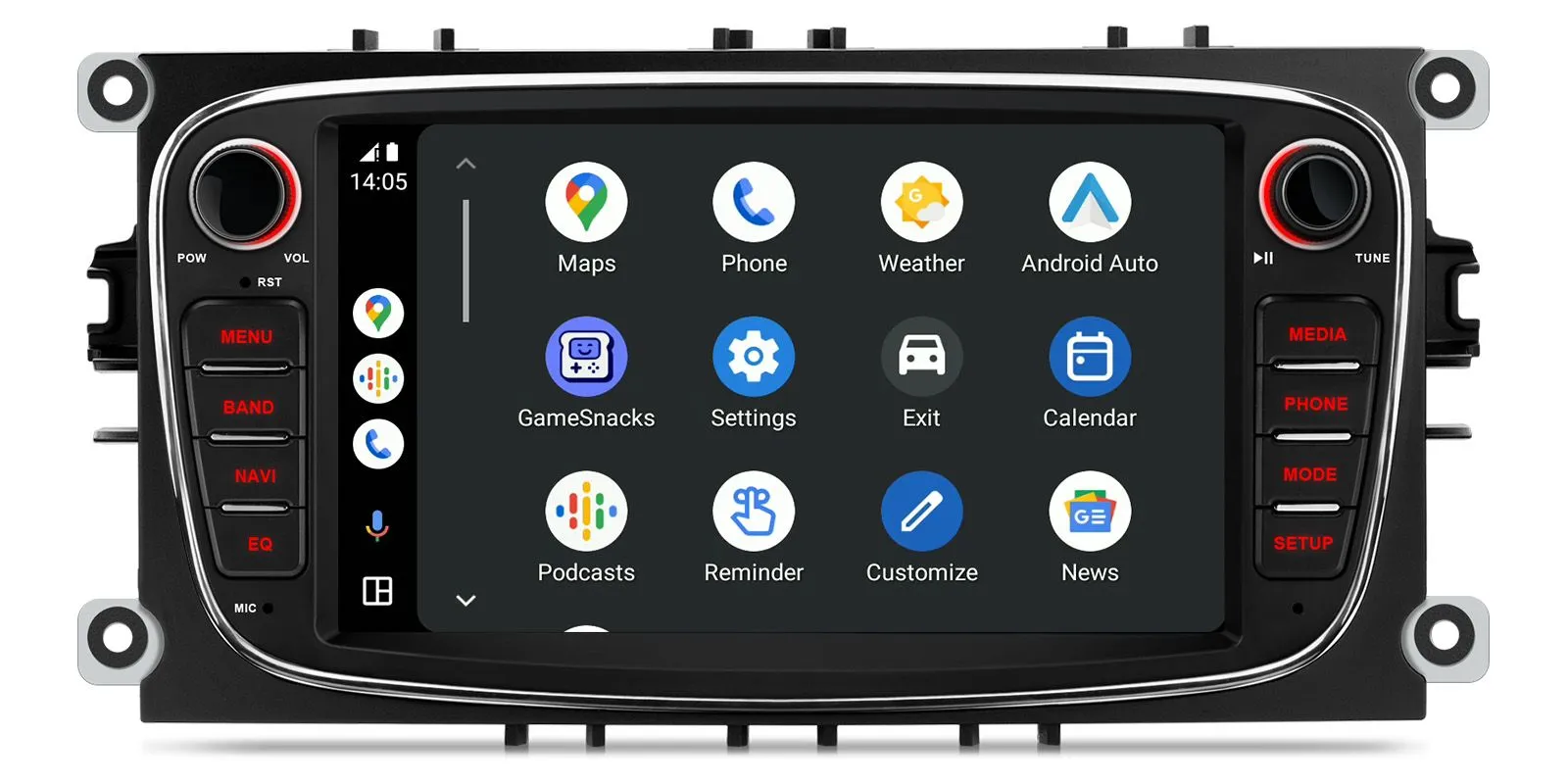 FORD MONDEO (2007-2013)/FOCUS(2008-2011)/S-MAX(2008-2011)/GALAXY(2011-2012) Android 14  | GPS autoraadio ja multimeedia keskus