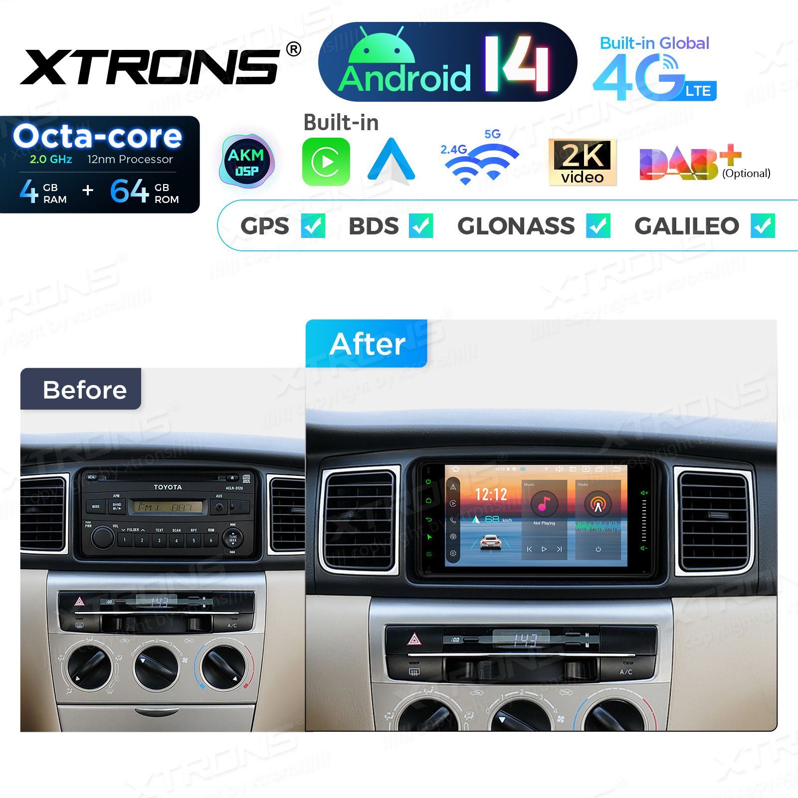 Toyota Hilux (2001-2011) | RAV4 (2000-2005) | LC100 Android 14  | CarPlay Android multimeedia keskus Toyota Hilux (2001-2011) | RAV4 (2000-2005) | LC100 Android 14  | CarPlay Android multimeedia keskus