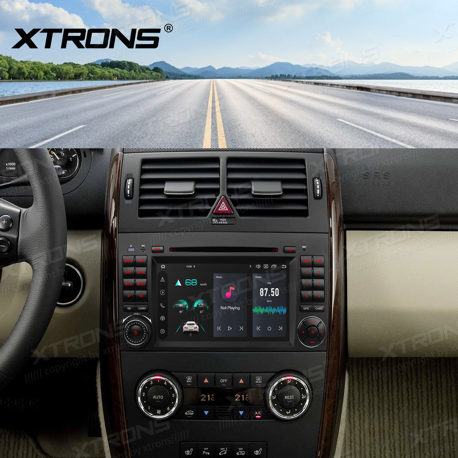 XTRONS PX74M245GS Mudelikohane android multimeediakeskus gps naviraadio