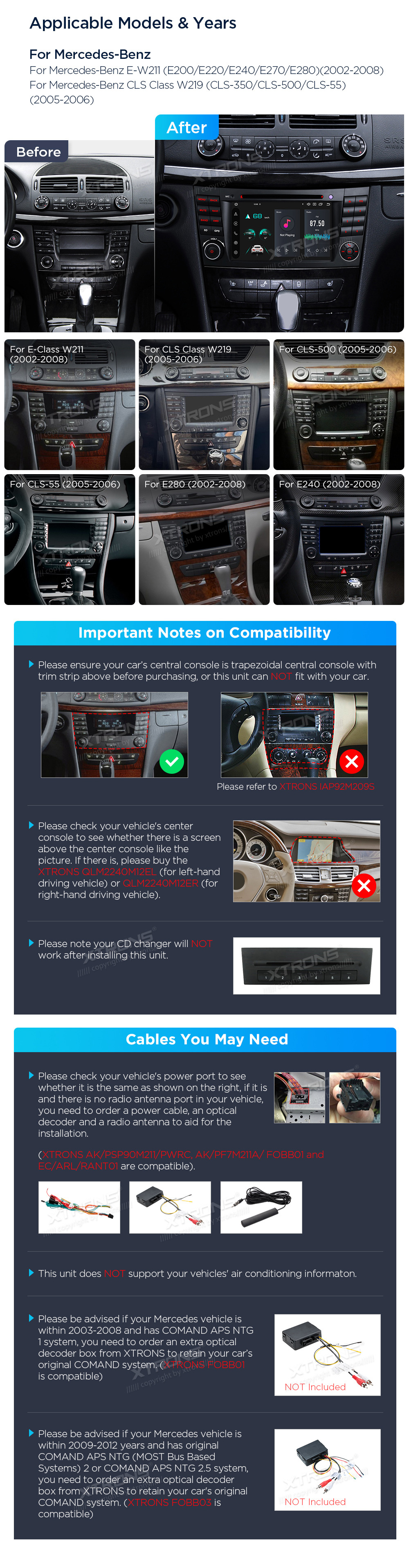 XTRONS PX74M245GS XTRONS PX74M245GS raadio sobivus autole