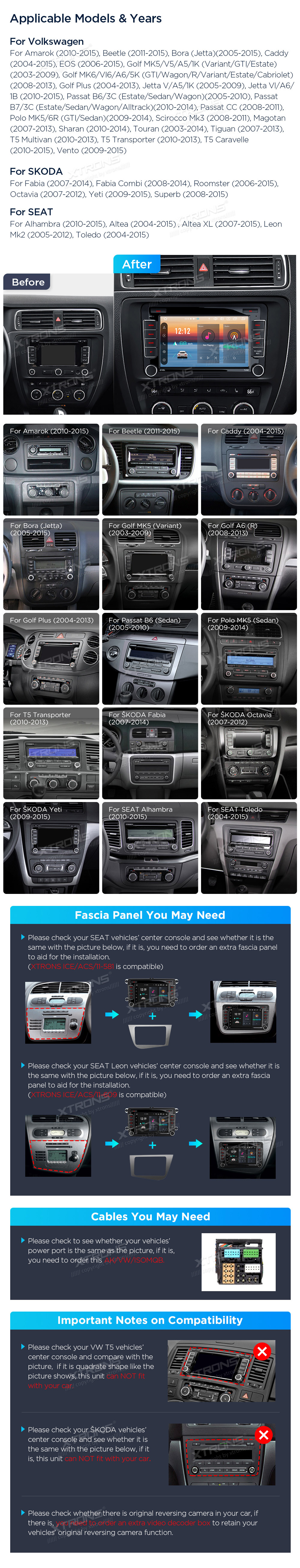 XTRONS PX74PDFLGS XTRONS PX74PDFLGS raadio sobivus autole