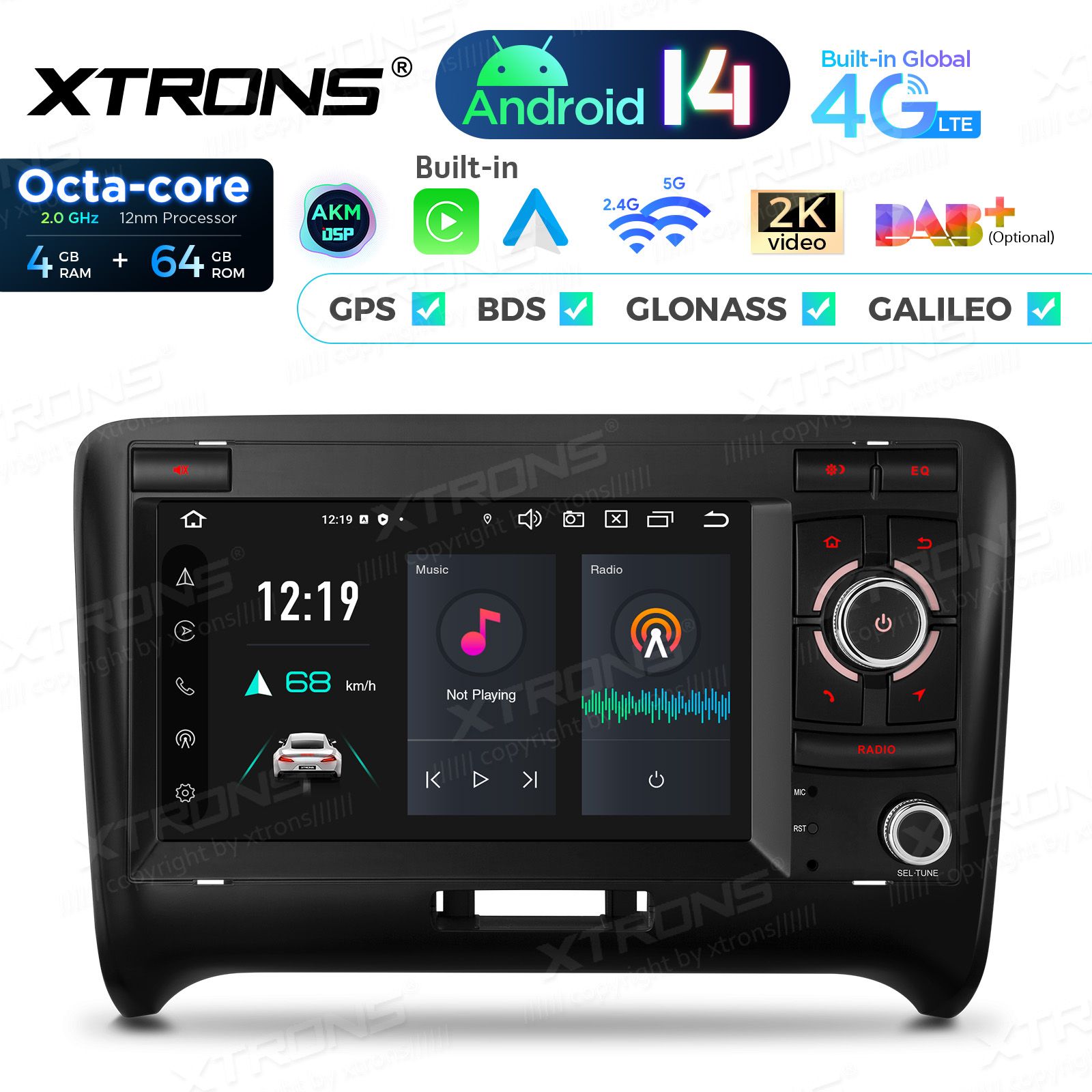 Audi TT (2006-2012) Android 14  | CarPlay Android multimeedia keskus