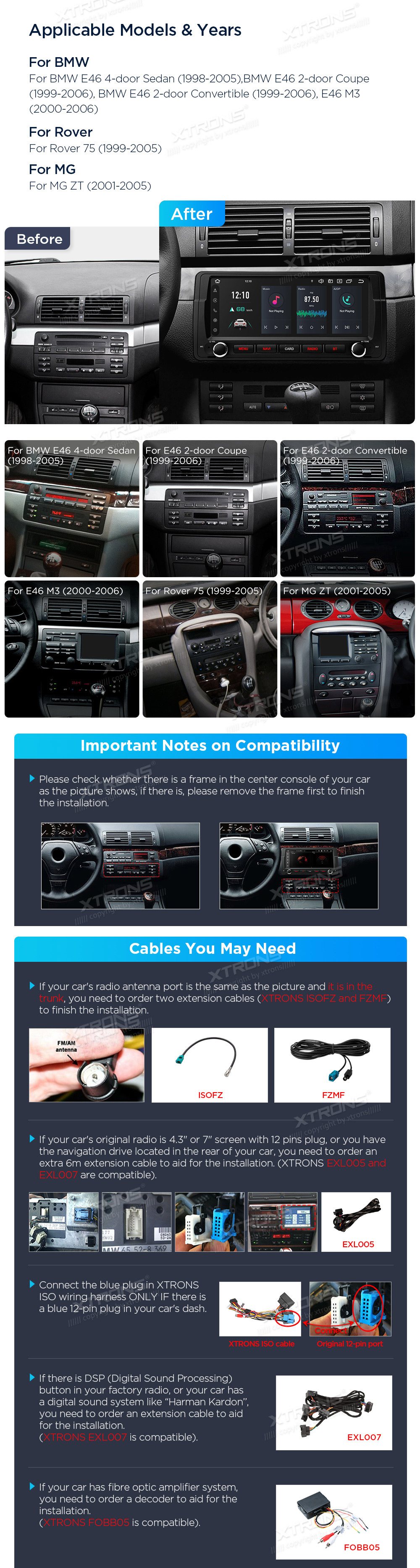 XTRONS PX8446BLHGS XTRONS PX8446BLHGS raadio sobivus autole