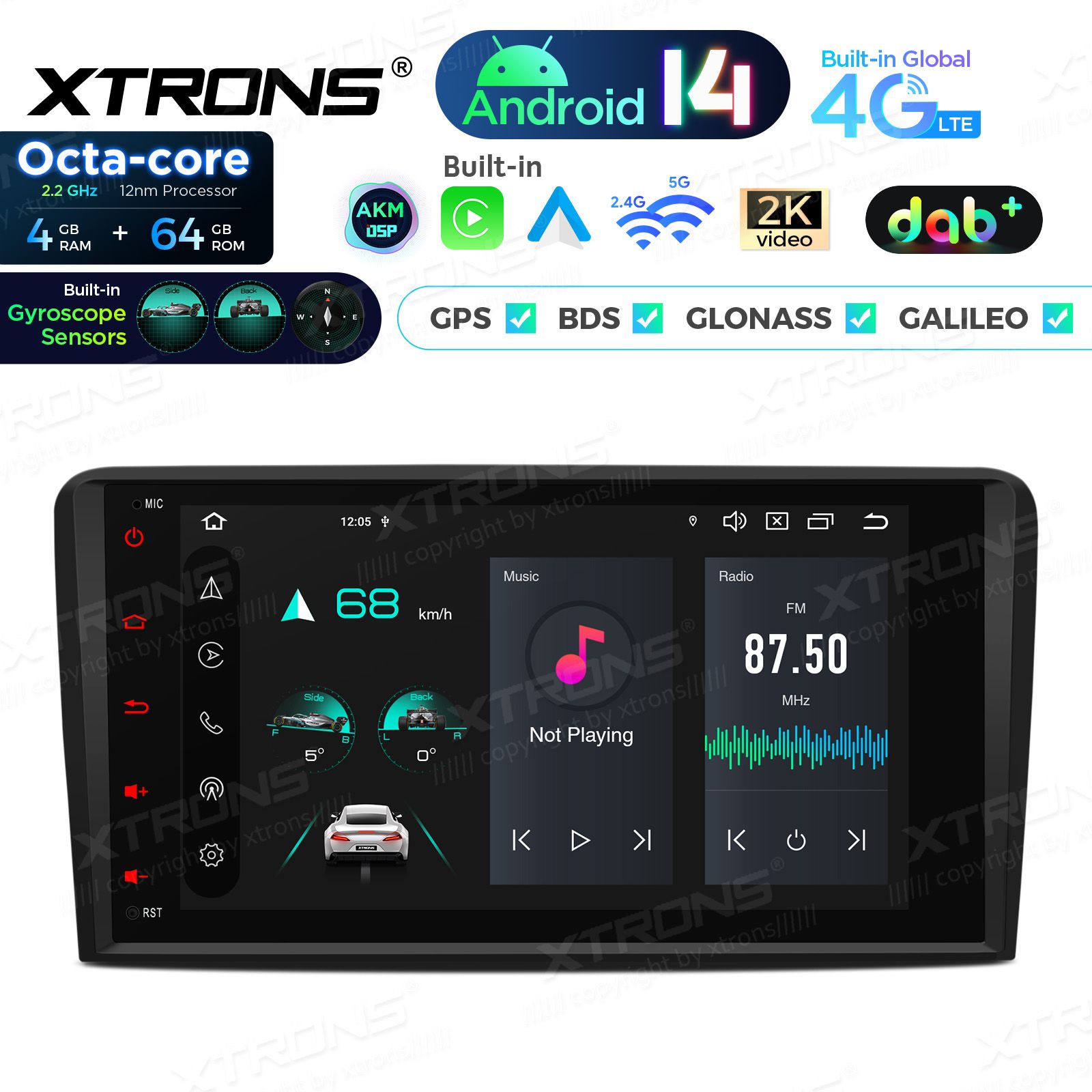 Audi A3 (2003-2012) Android 14  | CarPlay Android multimeedia keskus