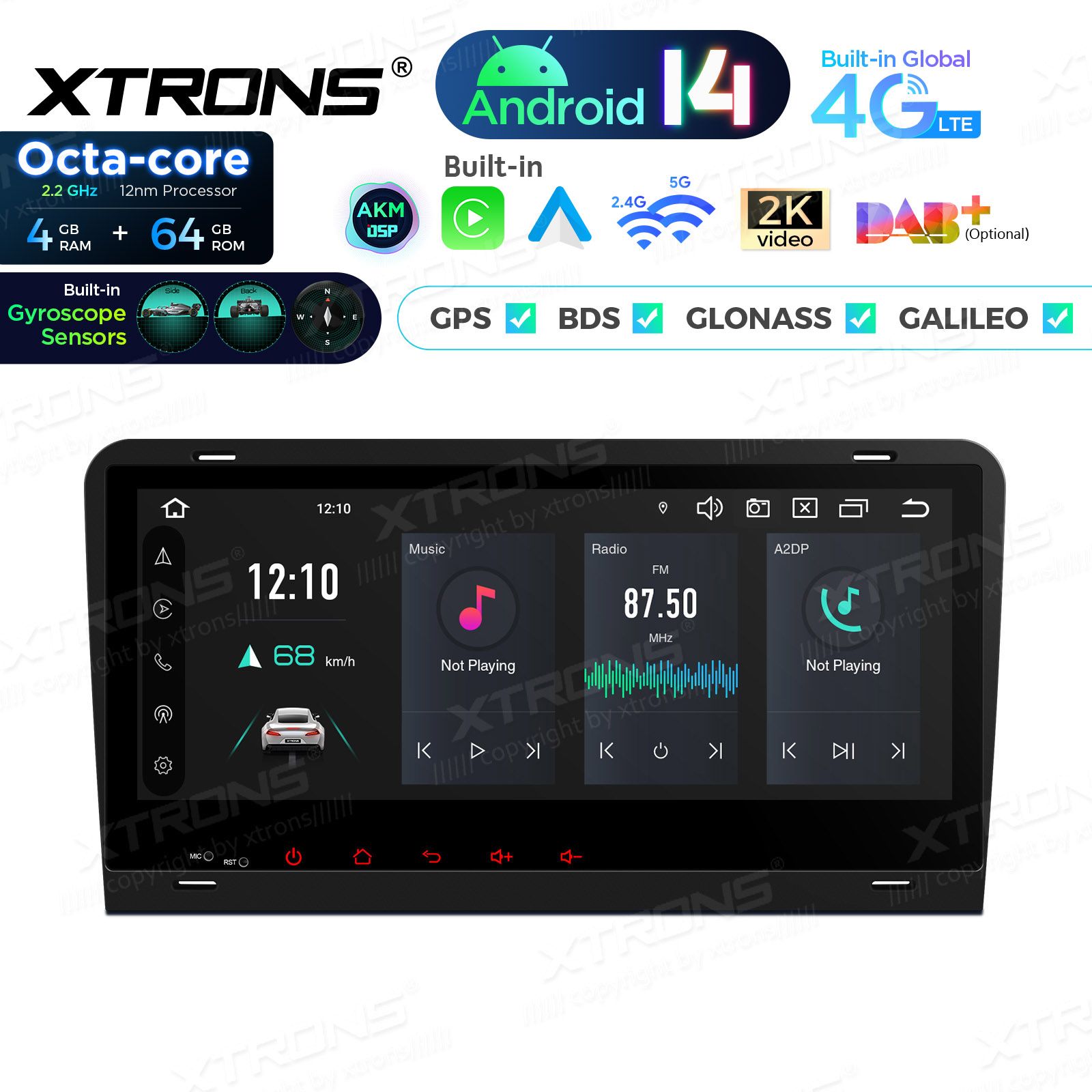 Audi A3 (2003-2012) Android 14  | CarPlay Android multimeedia keskus