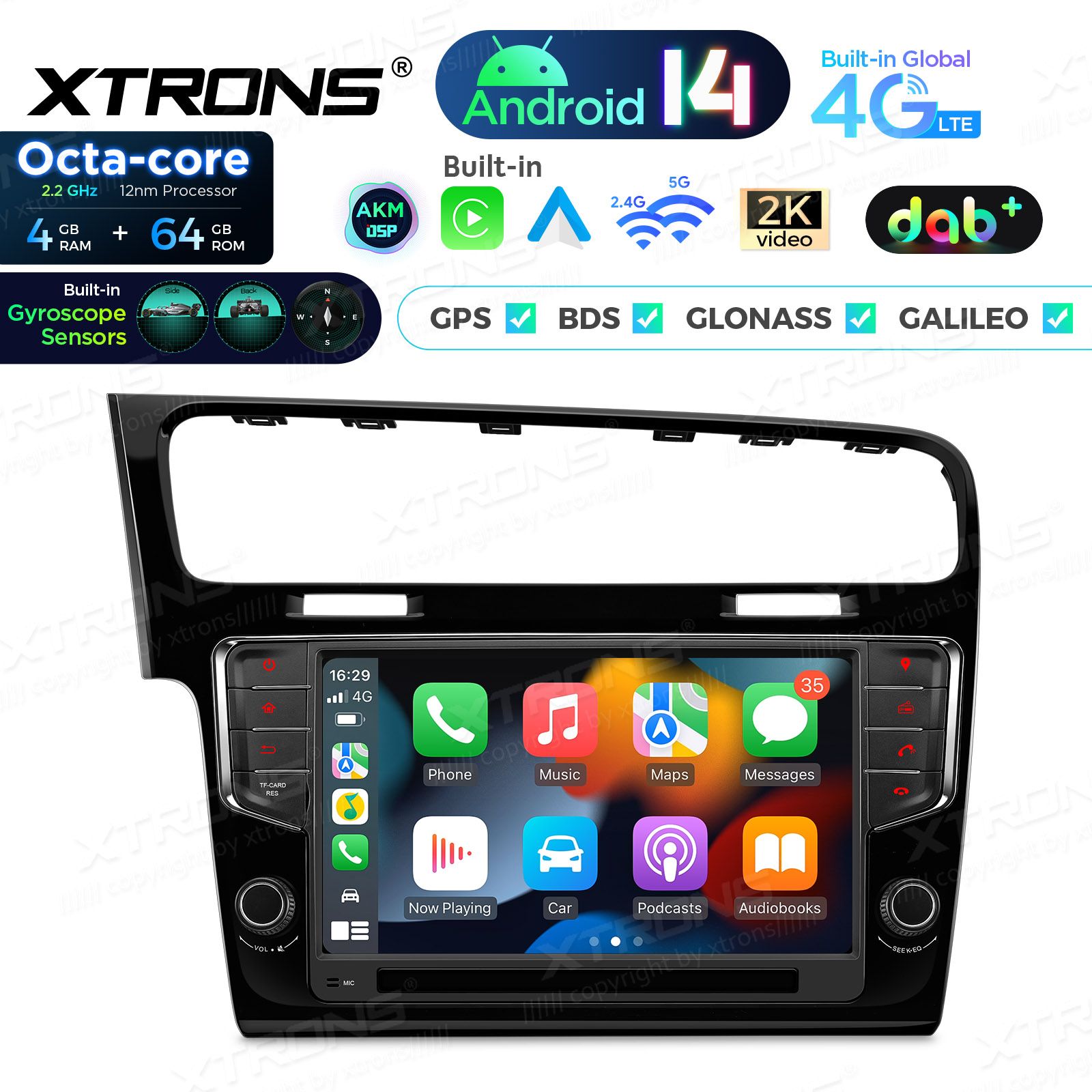 VW Golf 7 Android 14  | CarPlay Android multimeedia keskus VW Golf 7 Android 14  | CarPlay Android multimeedia keskus