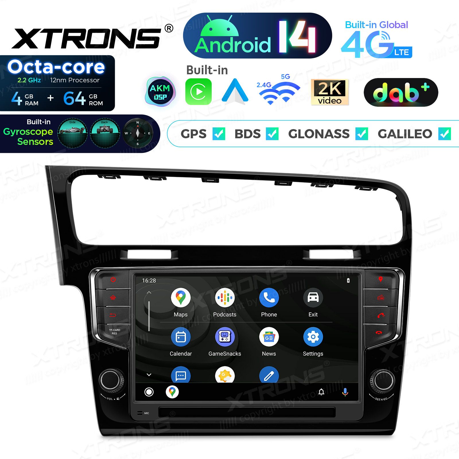 VW Golf 7 Android 14  | CarPlay Android multimeedia keskus VW Golf 7 Android 14  | CarPlay Android multimeedia keskus