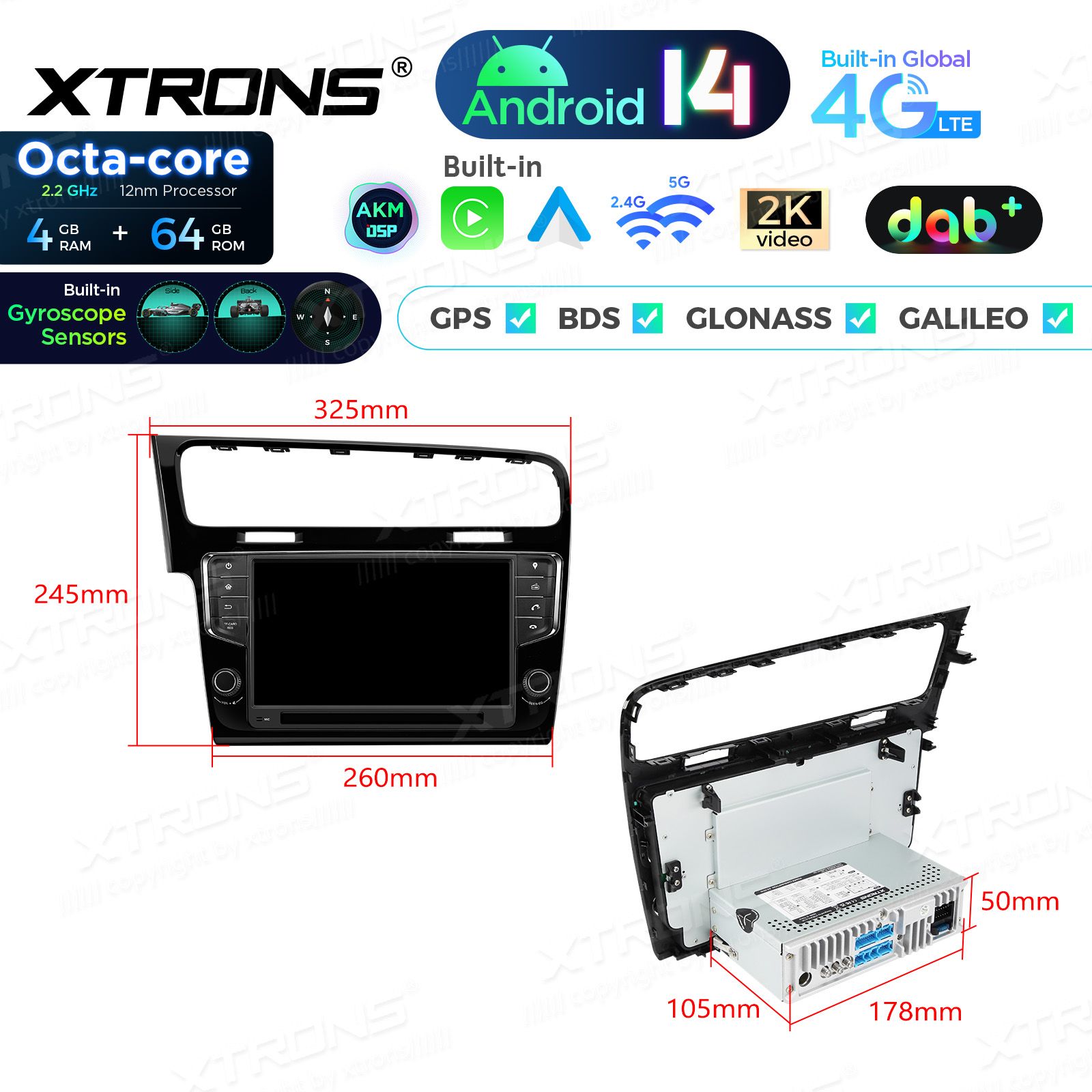 VW Golf 7 Android 14  | CarPlay Android multimeedia keskus VW Golf 7 Android 14  | CarPlay Android multimeedia keskus