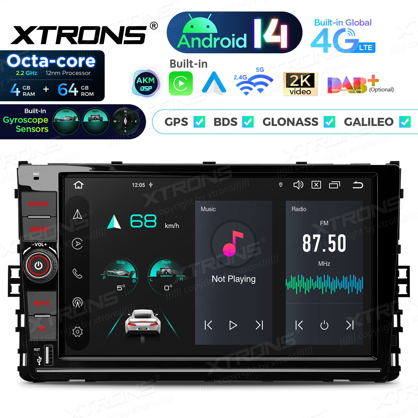 Arteon | Passat B8 | T-Roc | T-Cross | Golf 7 | VW MQB (2016+) Android 14  | GPS autoraadio ja multimeedia keskus
