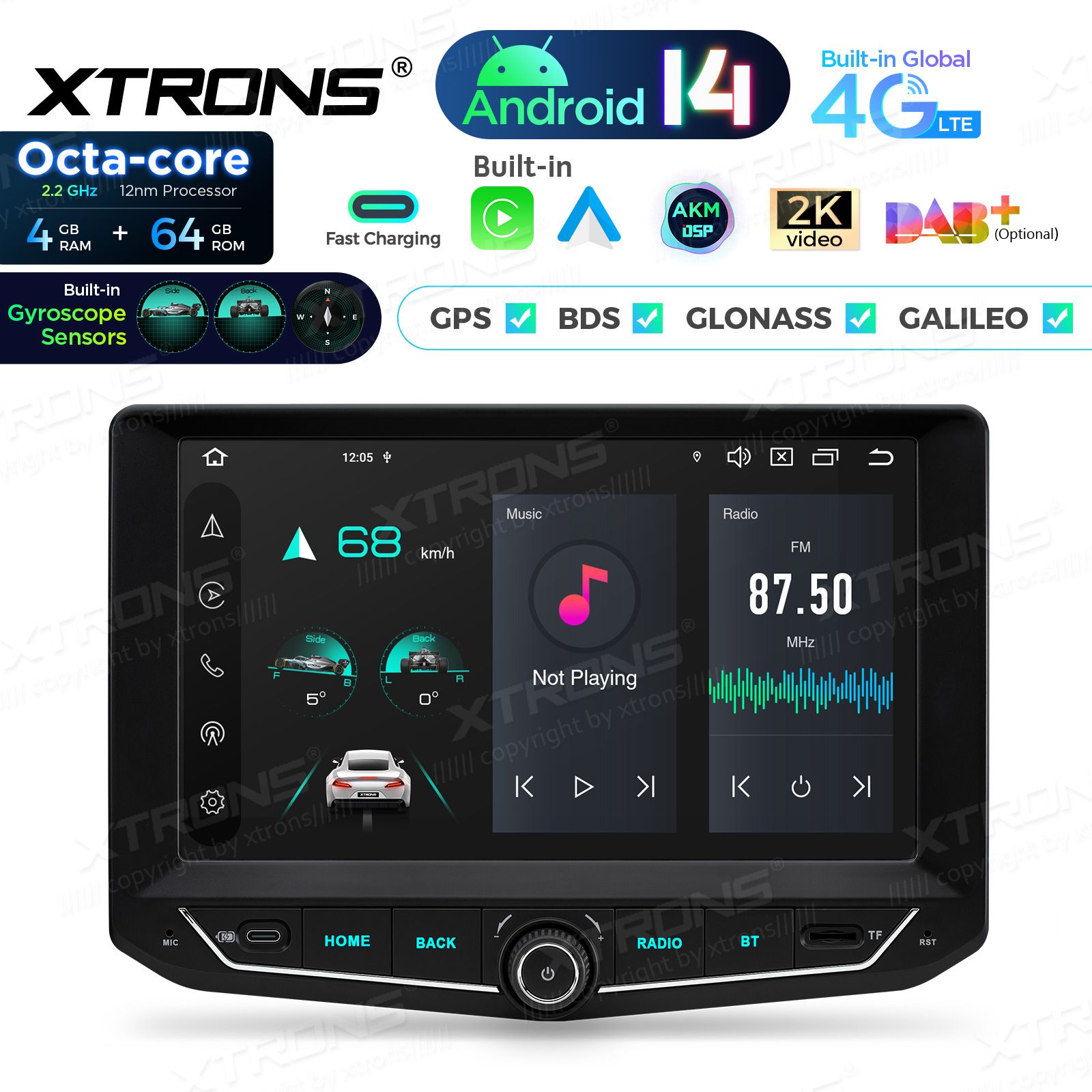 Jeep | Dodge | Chrysler | Grand Cherokee | Compass | Patriot | 300C Android 14  | CarPlay Android multimeedia keskus