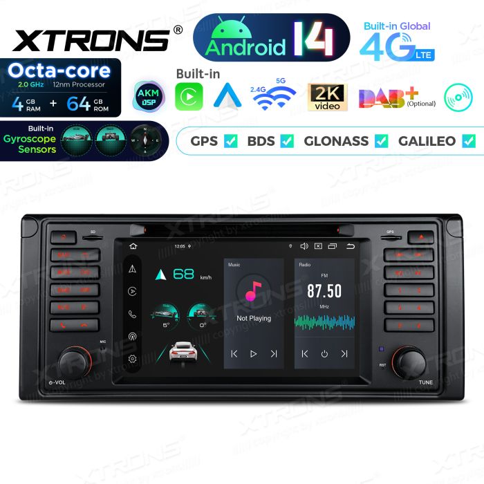 BMW 5. seeria E39 (1995-2004) | 7. seeria E38 (1994-2001) Android 14 | Штатная магнитола с GPS навигацией