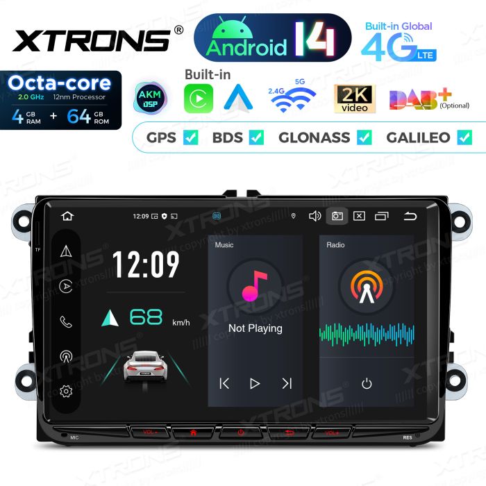 VW Passat B6 | B7 | Multivan | Transporter T5 | T6 | Amarok | Tiguan | Touran | Sharan Android 14 | Штатная магнитола с GPS навигацией