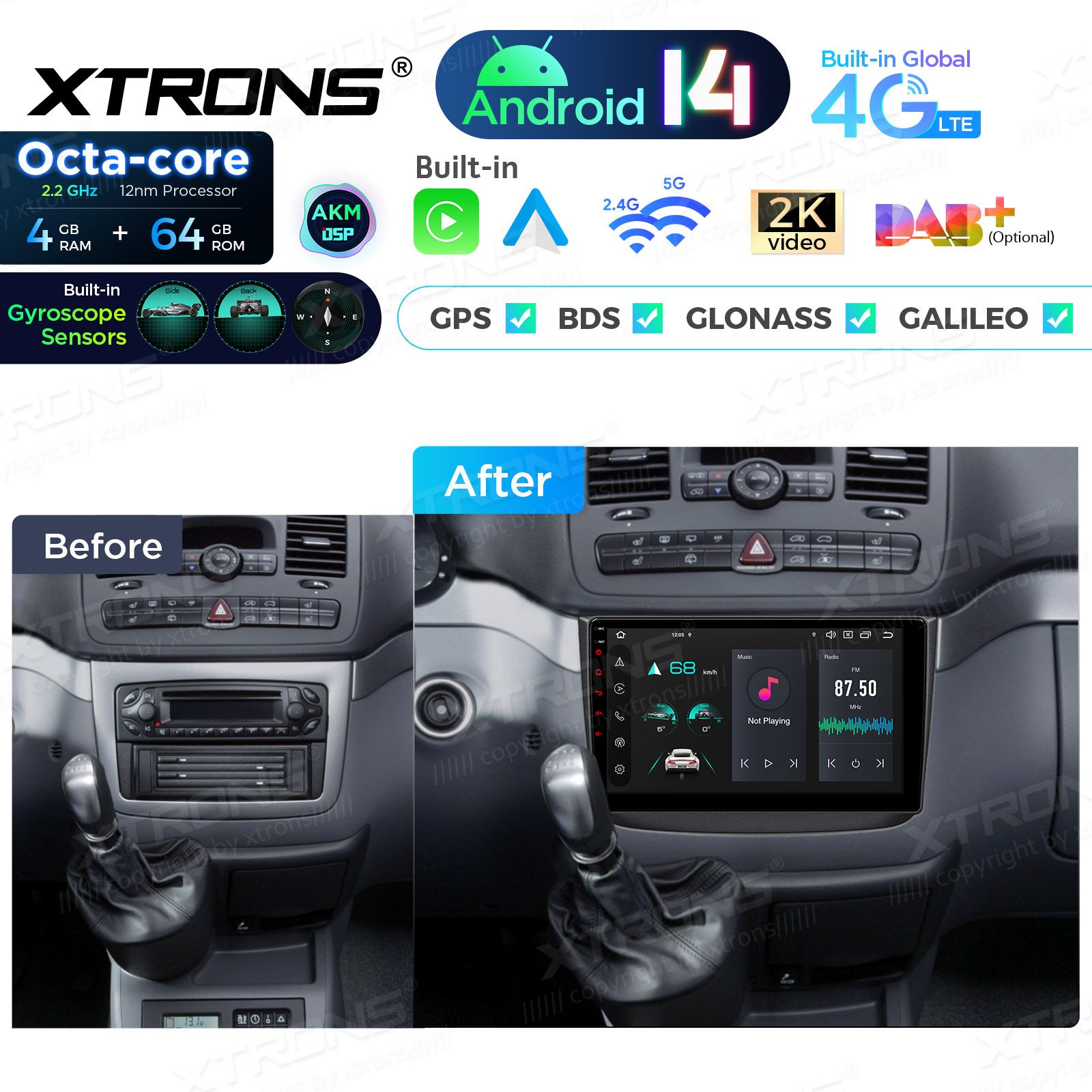 Mercedes Benz Vito | Viano | 2014 - 2022 | W639 Android 14  | CarPlay Android multimeedia keskus Mercedes Benz Vito | Viano | 2014 - 2022 | W639 Android 14  | CarPlay Android multimeedia keskus