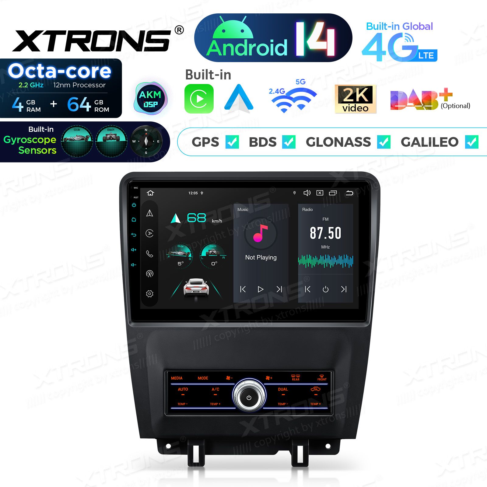 Ford Mustang (2009-2012) Android 14  | CarPlay Android multimeedia keskus