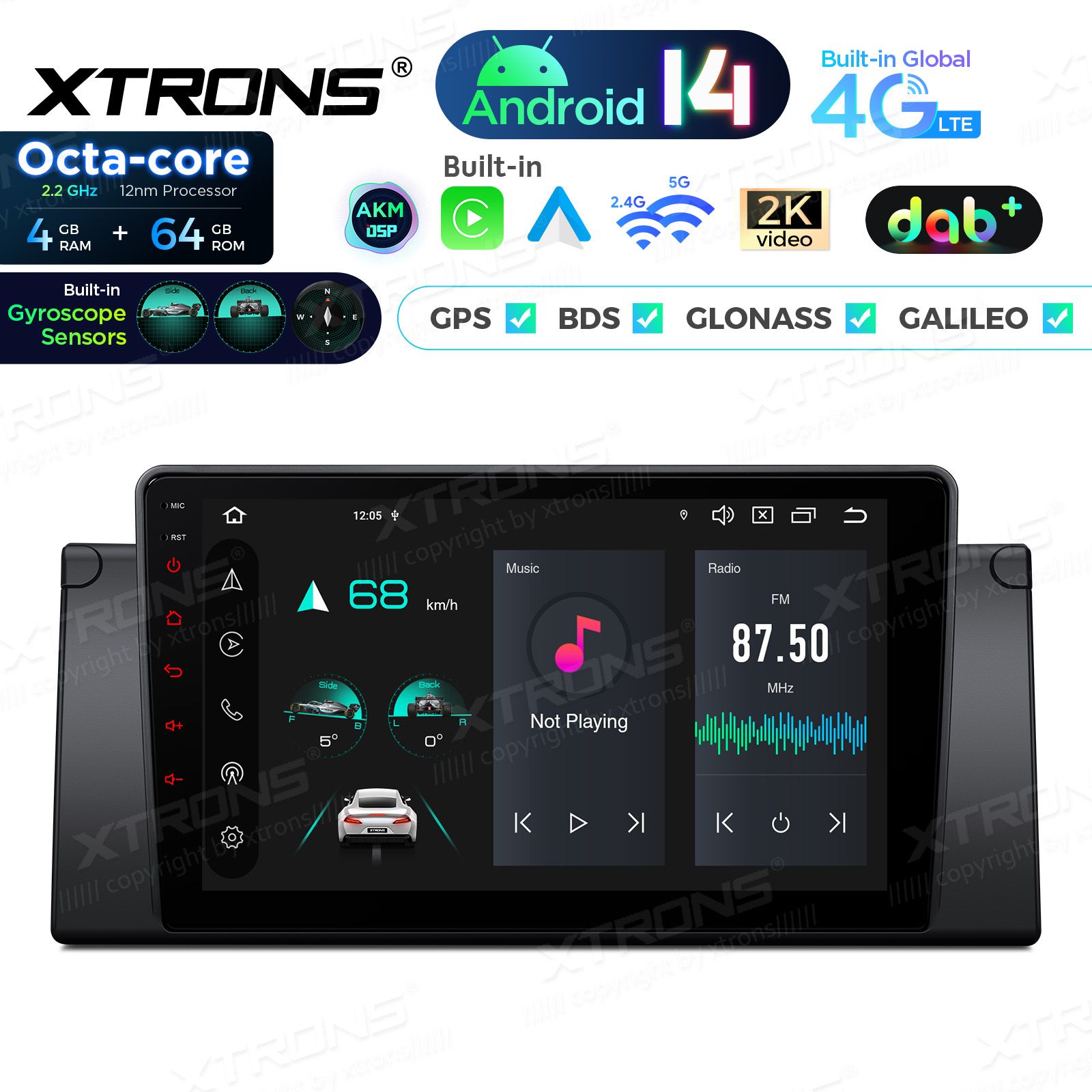 BMW 5. seeria E39 (1995-2004) | 7. seeria E38 (1994-2001) Android 14  | CarPlay Android multimeedia keskus