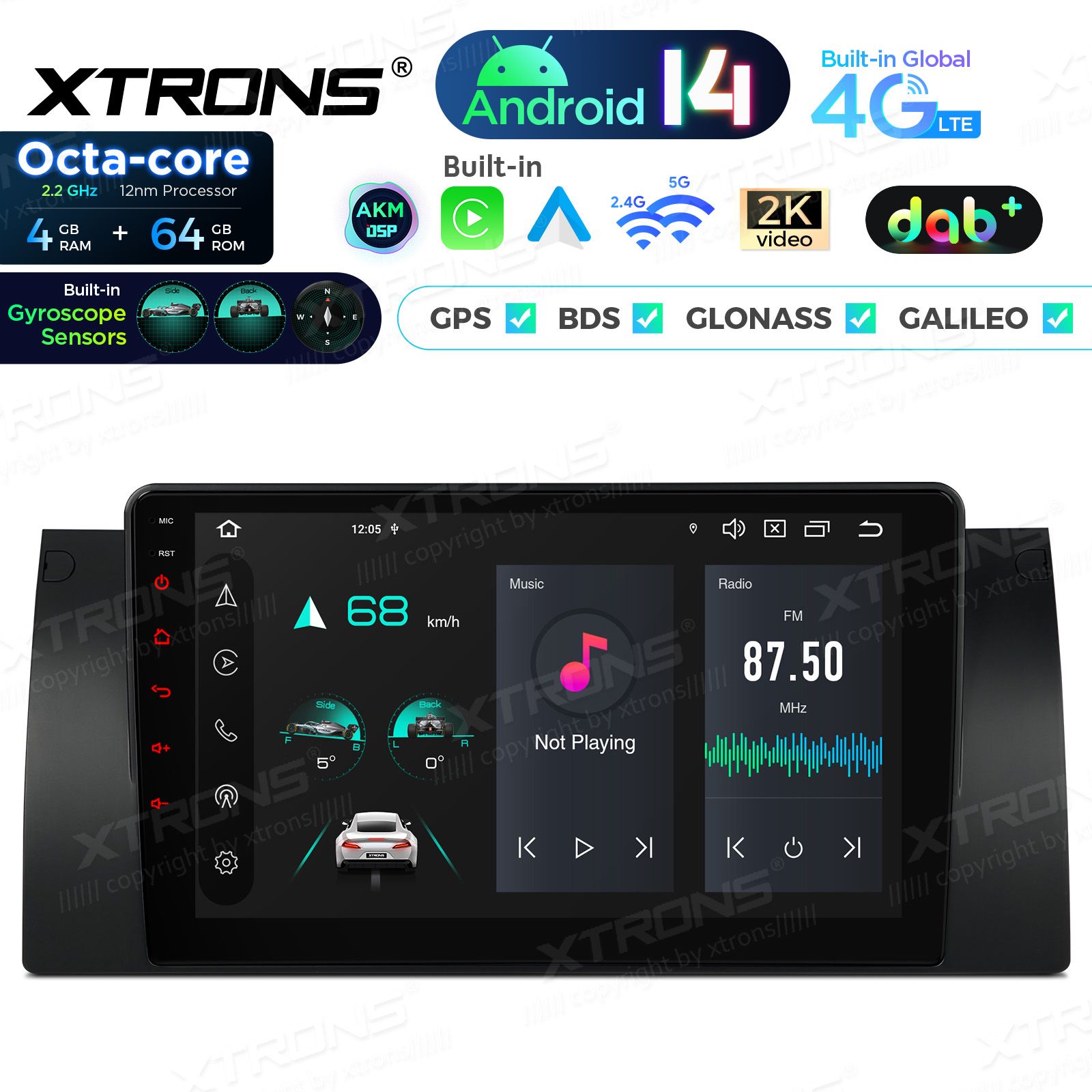 BMW X5 E53 (1999-2006) Android 14  | CarPlay Android multimeedia keskus