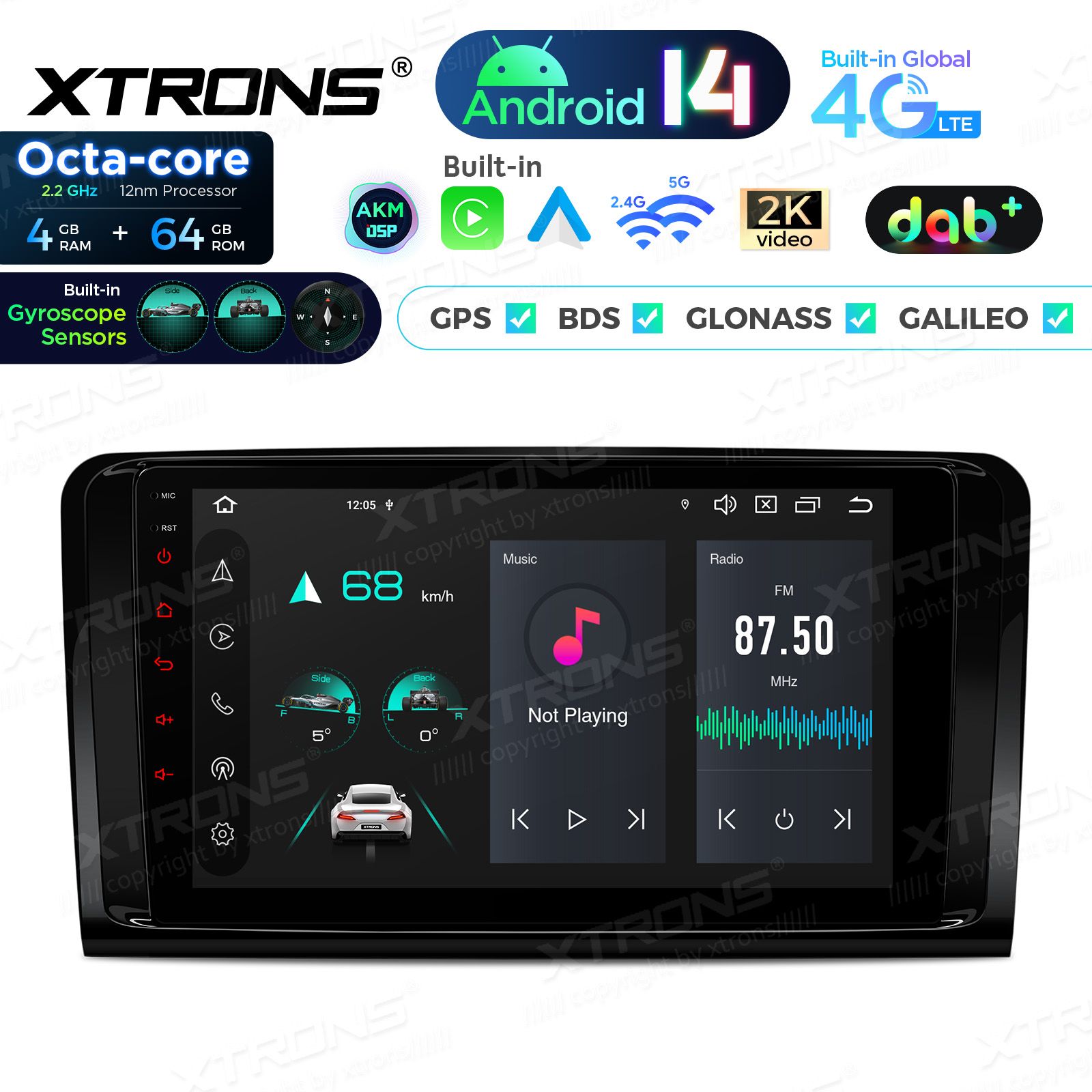 Mercedes-Benz ML | GL | W164 | X164 (2005-2012) Android 14  | CarPlay Android multimeedia keskus