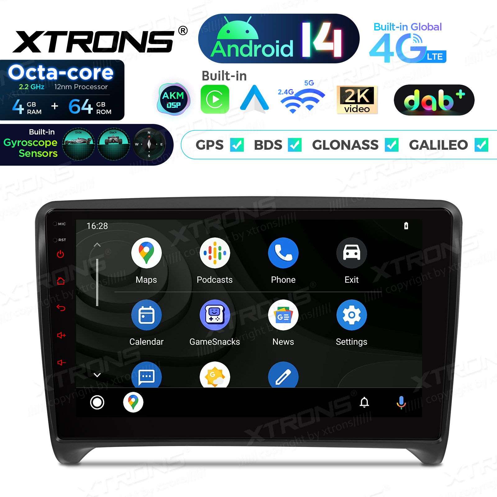 Audi TT (2006-2012) Android 14  | CarPlay Android multimeedia keskus Audi TT (2006-2012) Android 14  | CarPlay Android multimeedia keskus