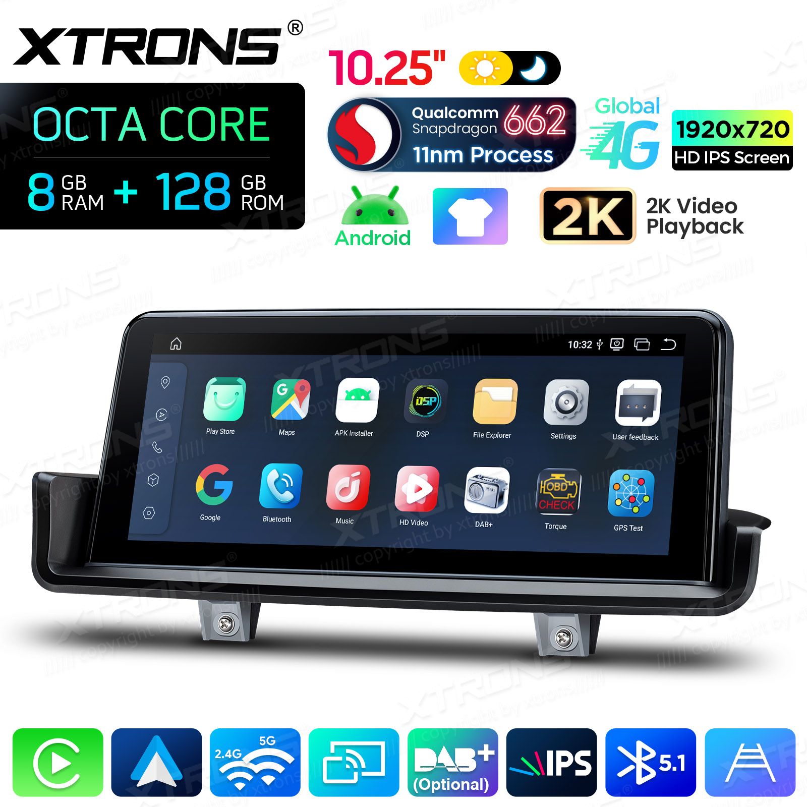 8+128Gb | 10.25"  | BMW 3. ser. E90 | E91 | E92 | E93 (2005-2012) w/o orig. screen Android 14 GPS autoraadio ja multimeedia keskus