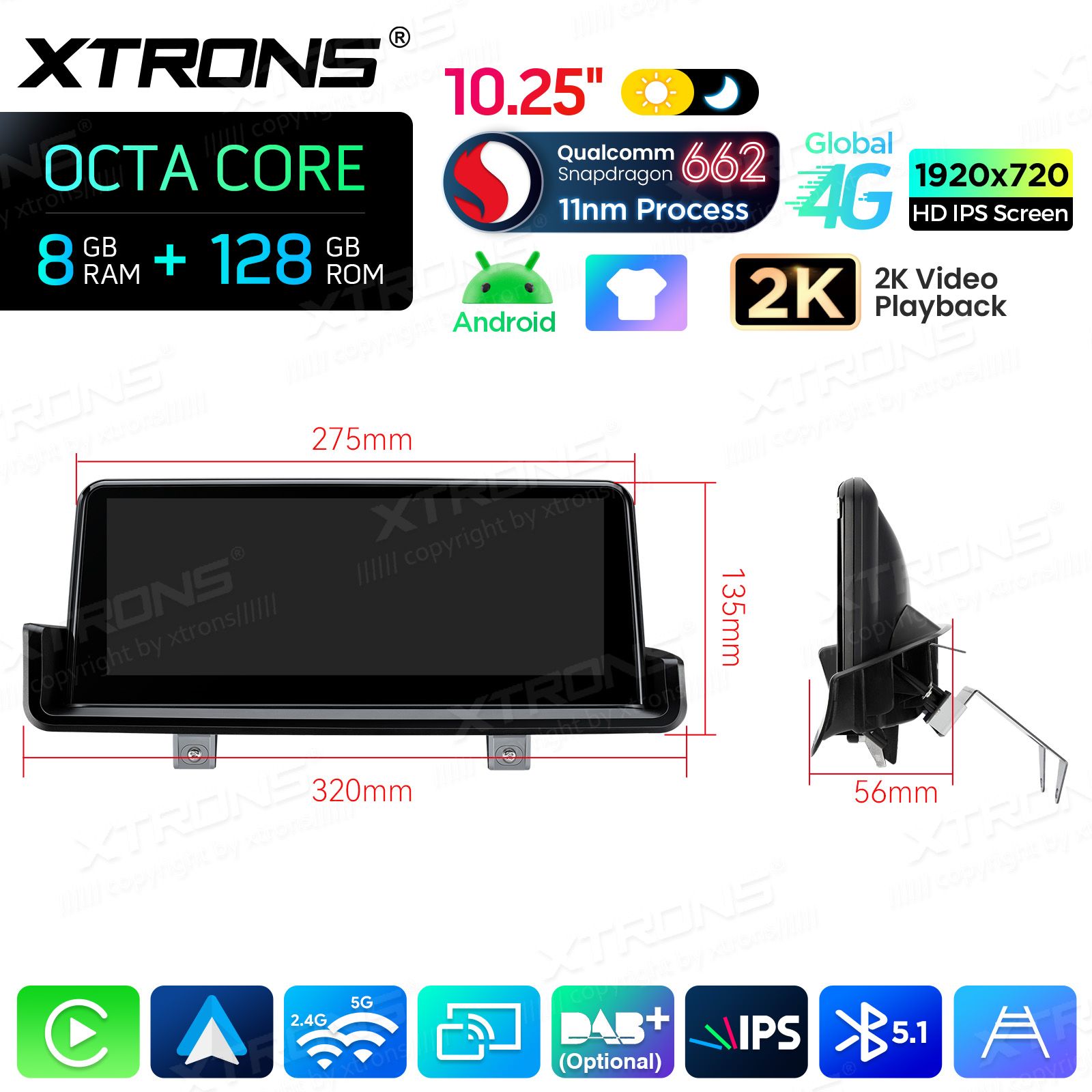 8+128Gb | 10.25"  | BMW 3. ser. E90 | E91 | E92 | E93 (2005-2012) w/o orig. screen Android 14 GPS autoraadio ja multimeedia keskus